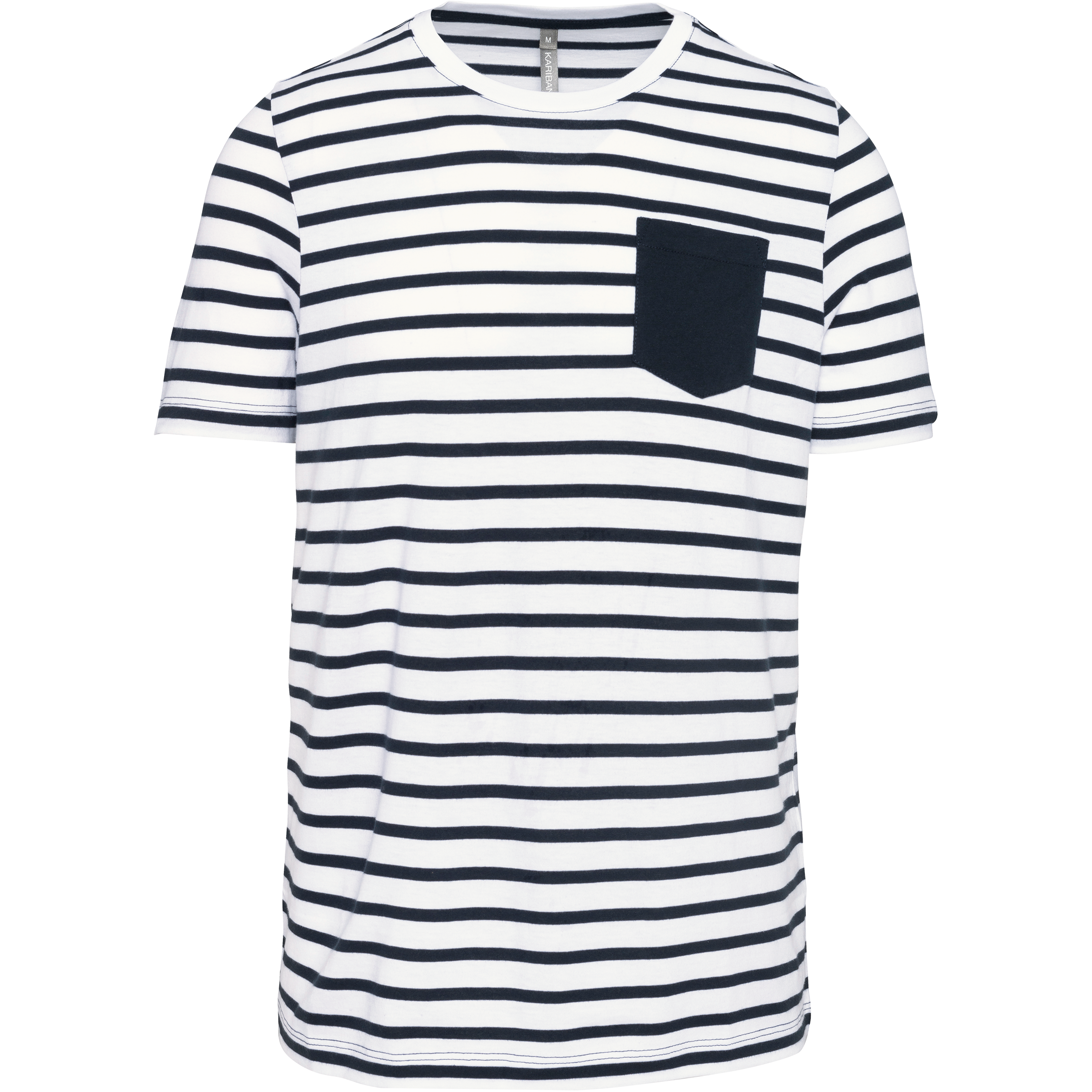 T-shirt rayé marin avec poche manches courtes homme - Image 9