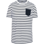 K378 - White / Navy Stripes