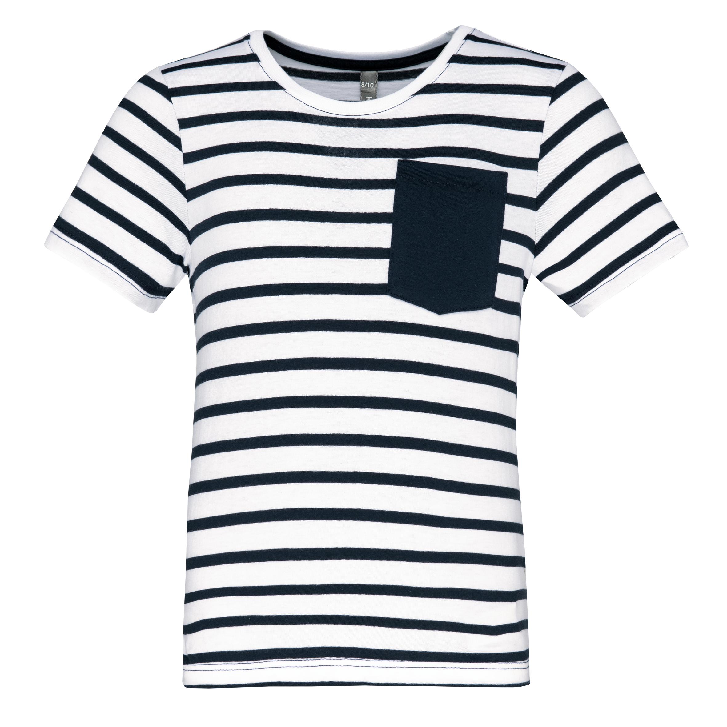T-shirt rayé marin avec poche manches courtes enfant - Image 15