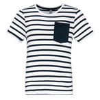 K379 - White / Navy Stripes