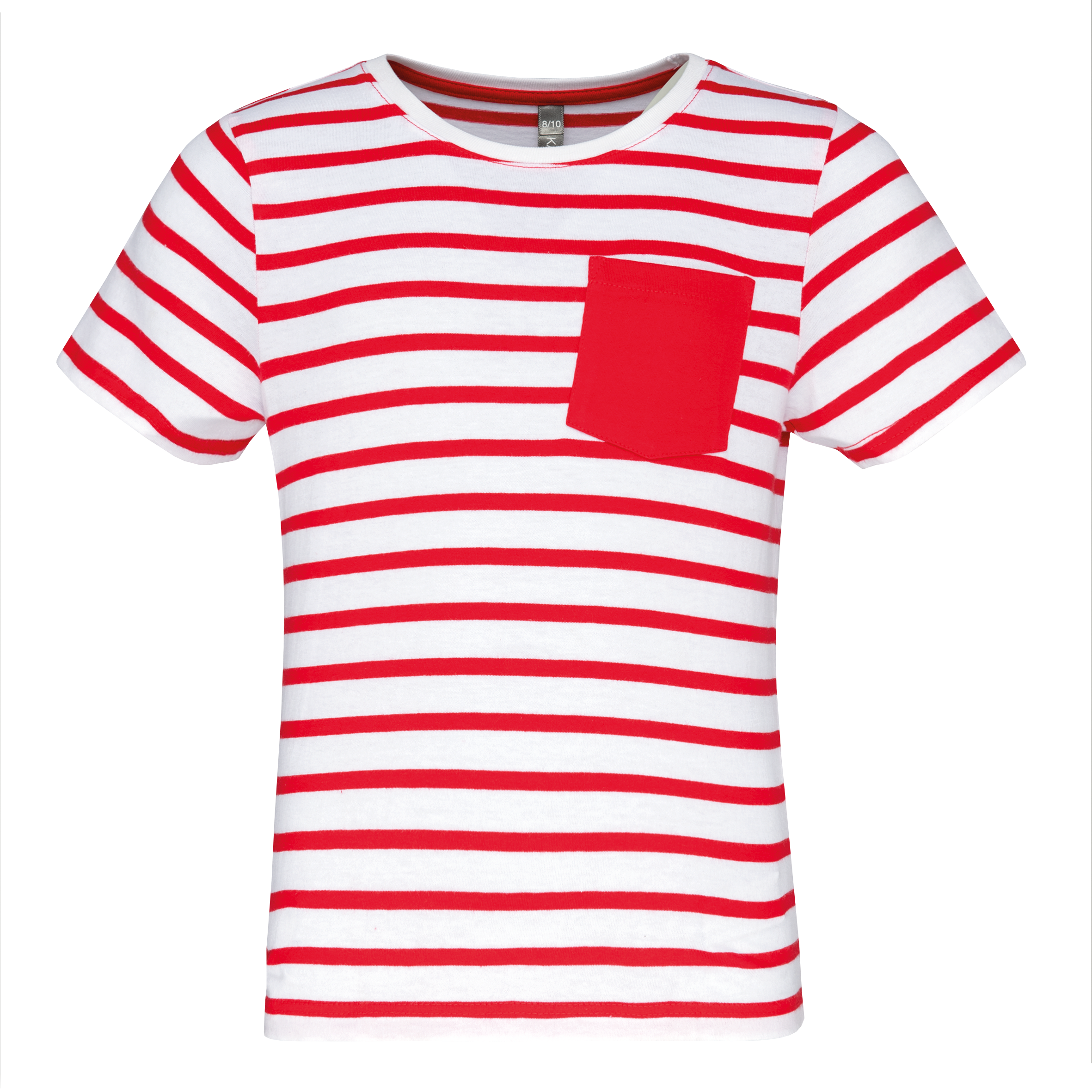 T-shirt rayé marin avec poche manches courtes enfant - Image 18