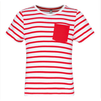 K379 - White / Red Stripe