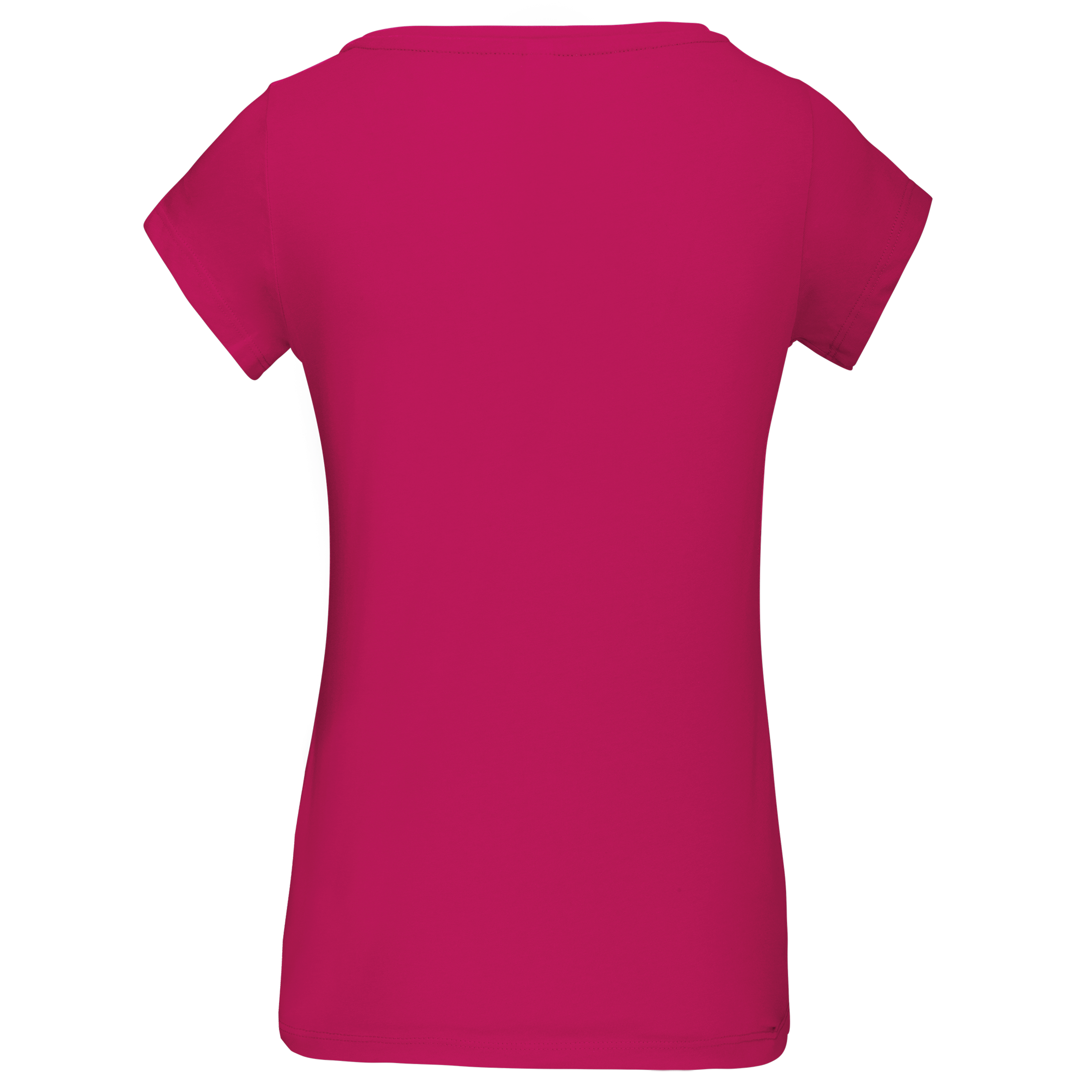 T-shirt de senhora de manga curta decote à barco - Fuchsia