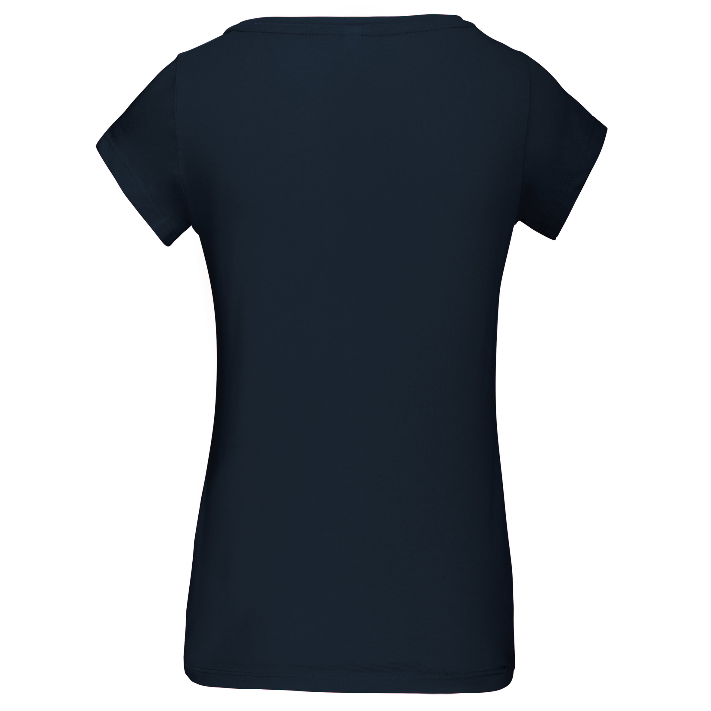 T-shirt de senhora de manga curta decote à barco - Navy