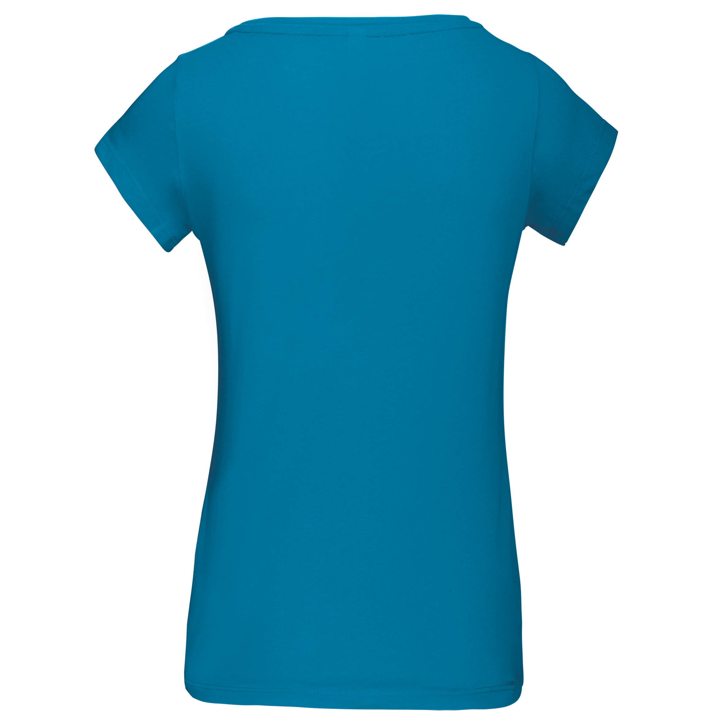 T-shirt de senhora de manga curta decote à barco - Tropical Blue