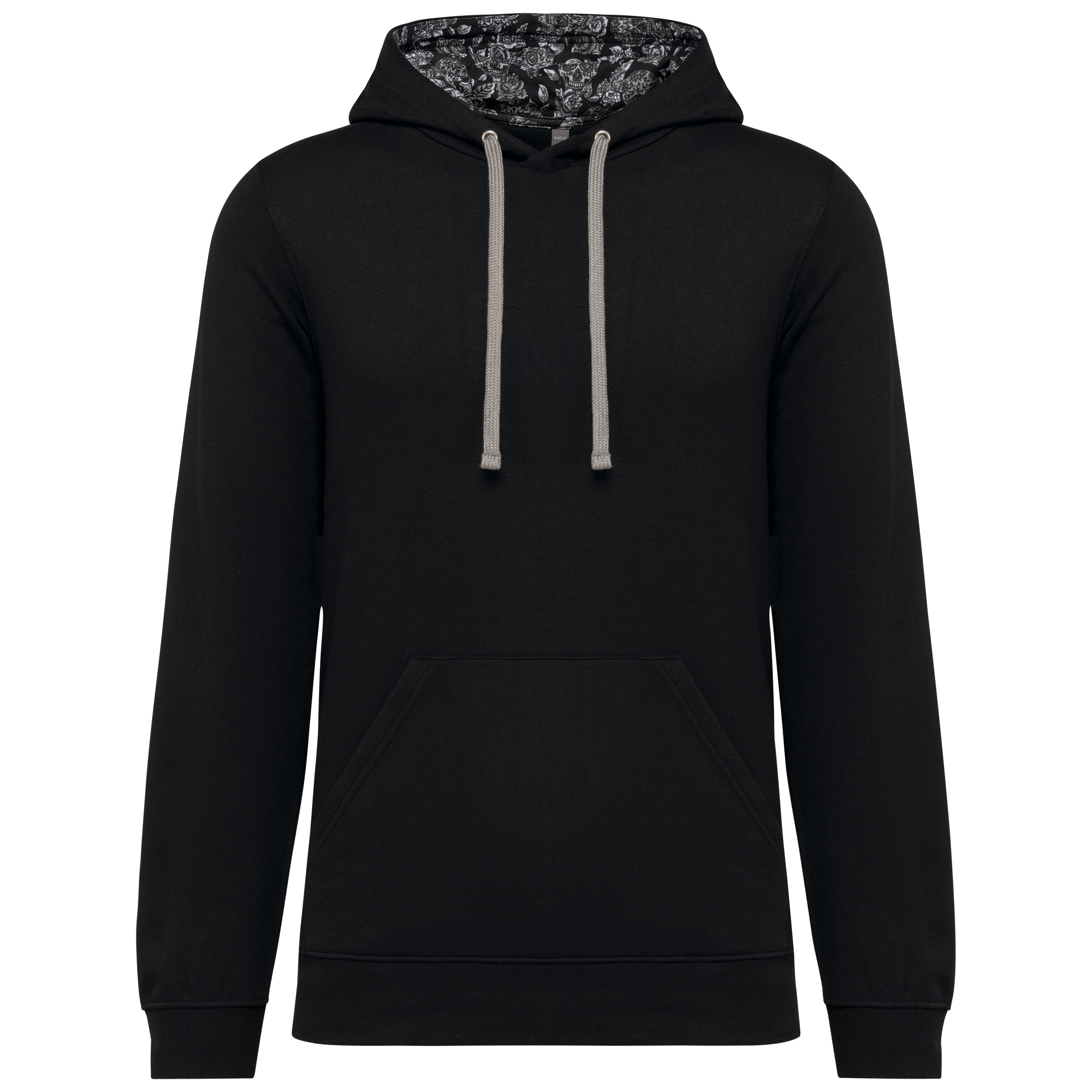 Sweat-shirt à capuche contrastée à motifs unisexe - Image 15