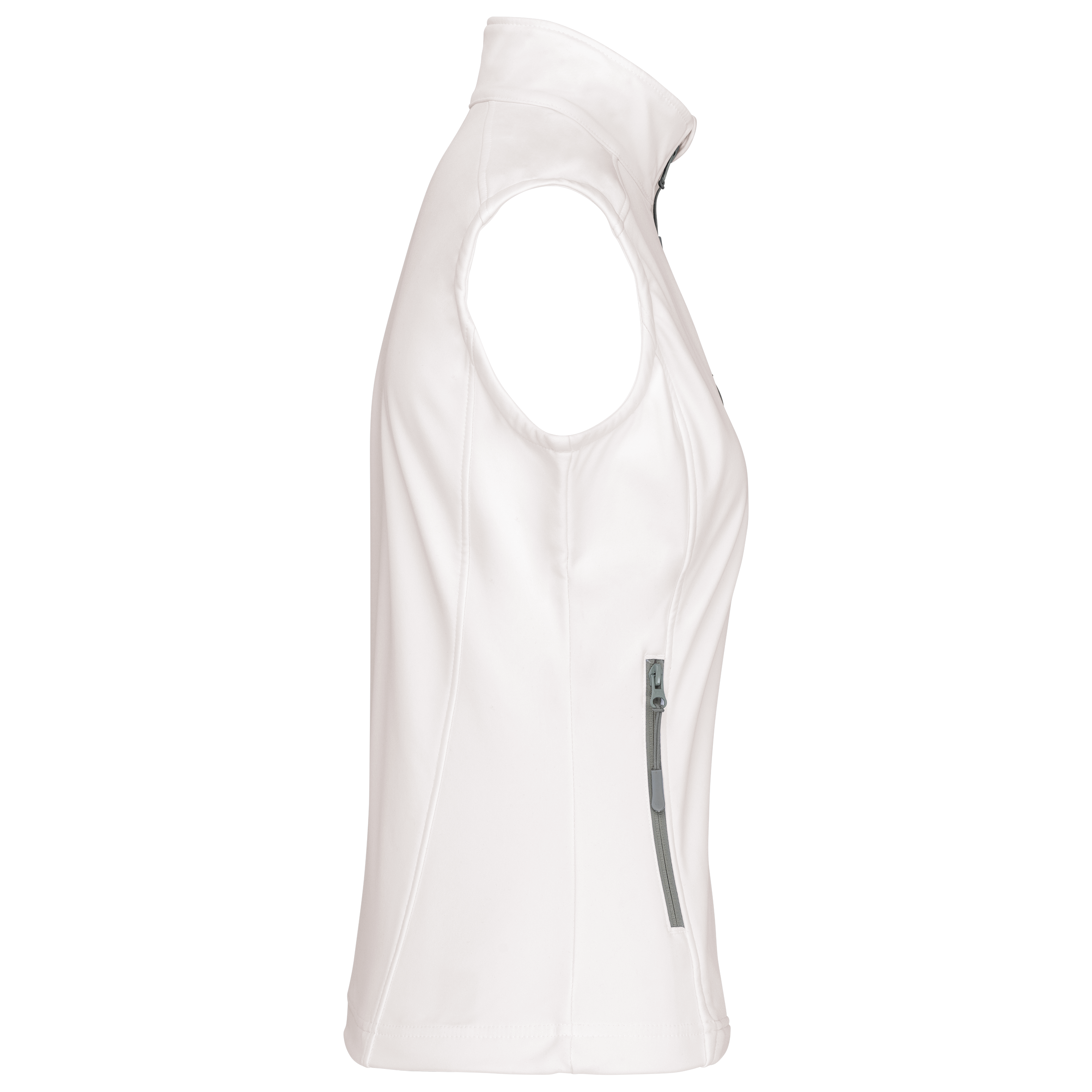 white Chaleco sofshell mujer