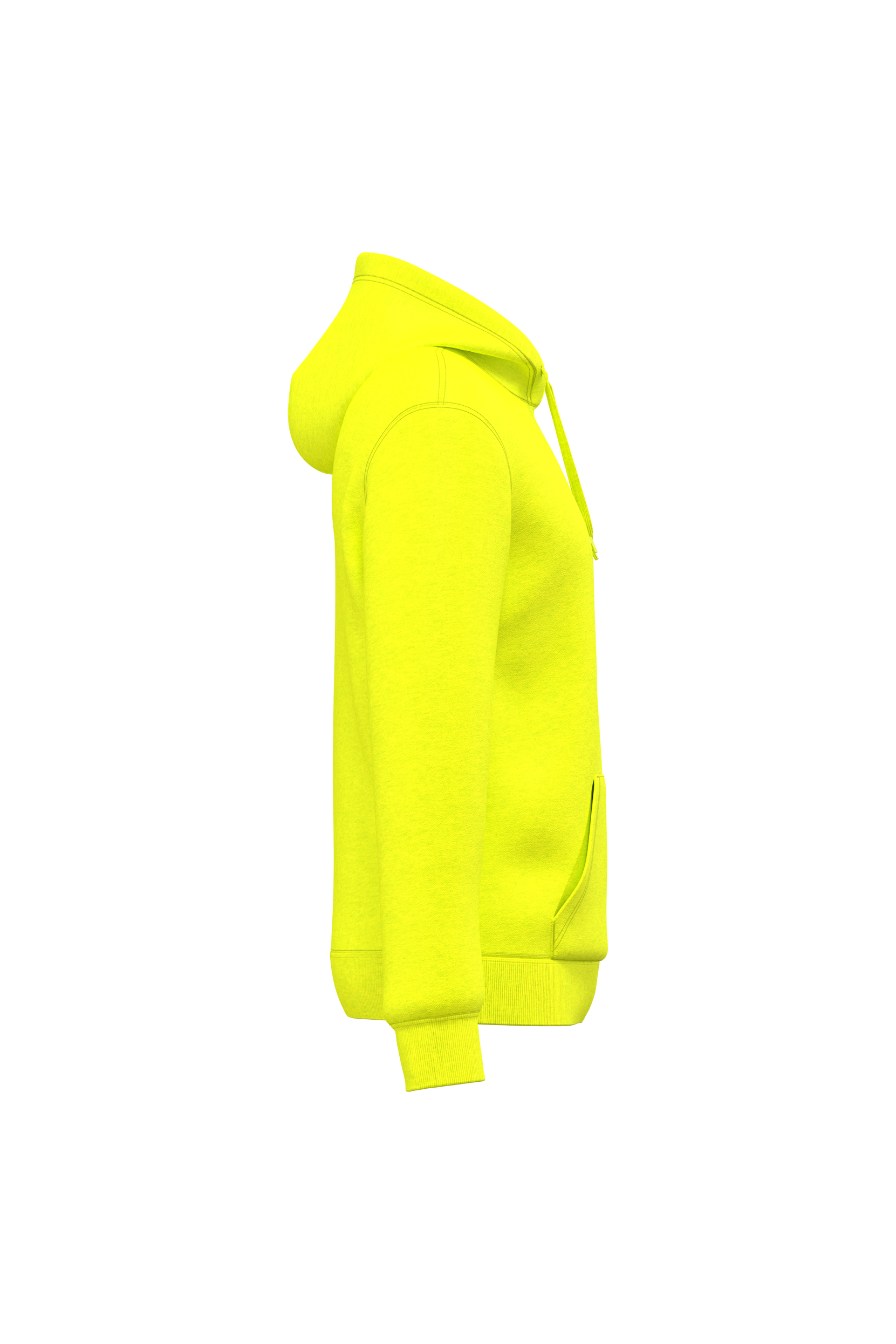 fluorescent yellow Sudadera con capucha reciclada unisex