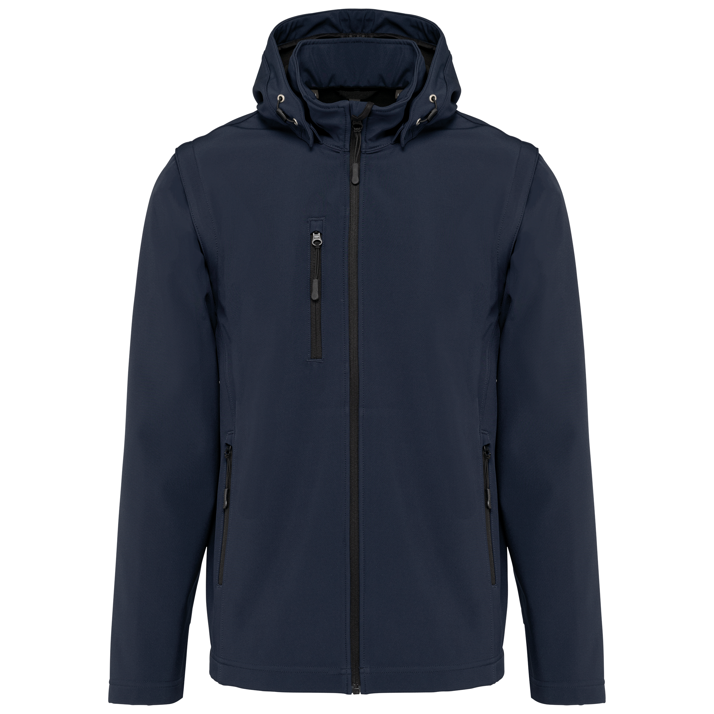 Veste Softshell 3 couches à capuche avec manches amovibles unisexe - Image 29