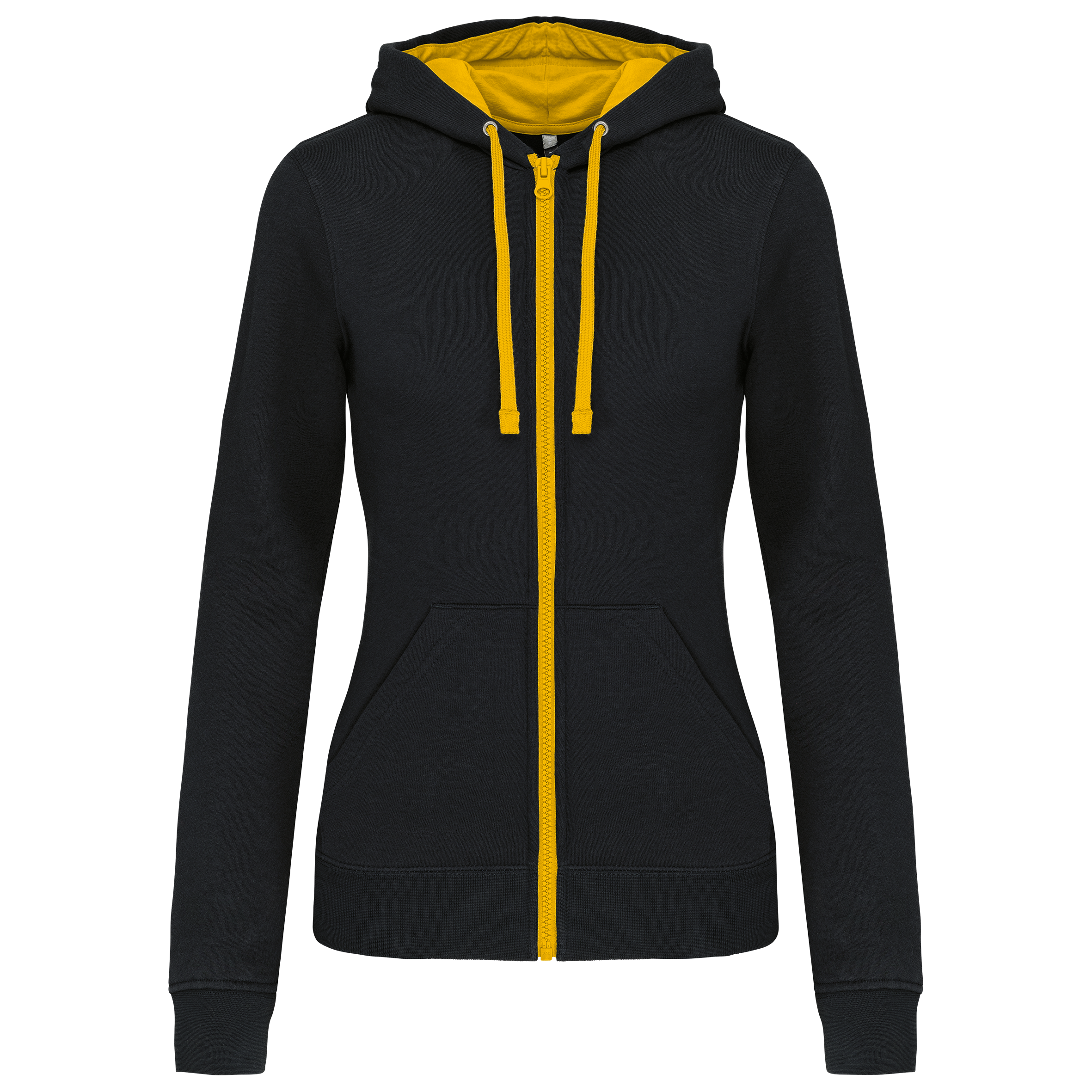 Sweat-shirt zippé capuche contrastée femme - Image 20