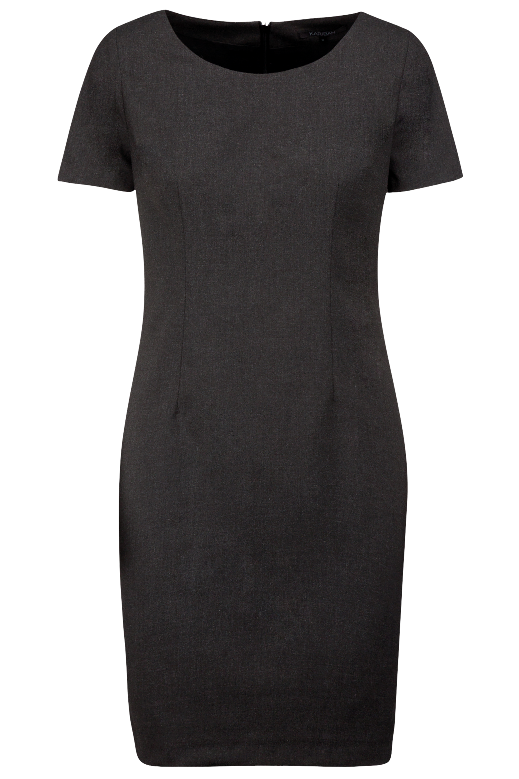 Vestido de manga curta — Cinza Frente