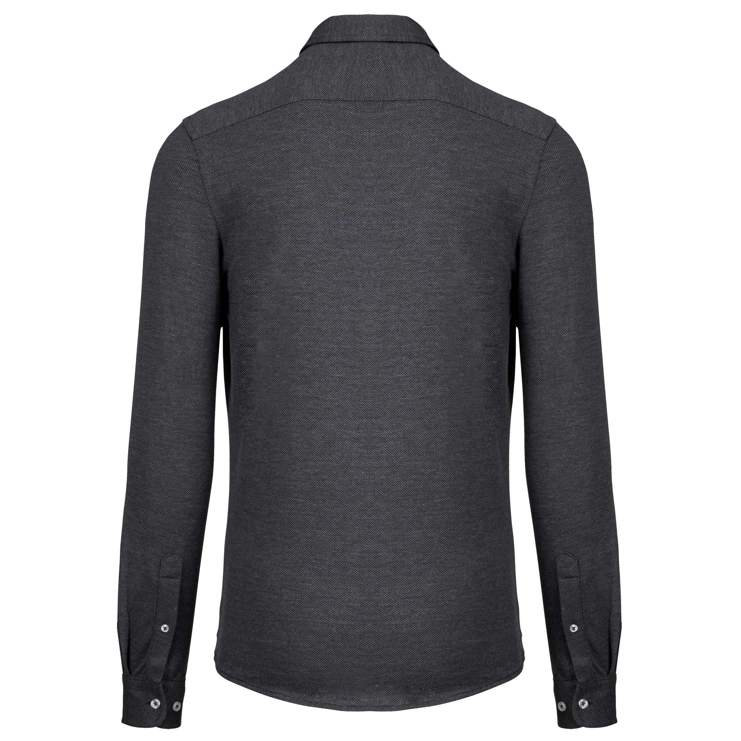 Camisa em jacquard de manga comprida - Jacquard Dark Grey
