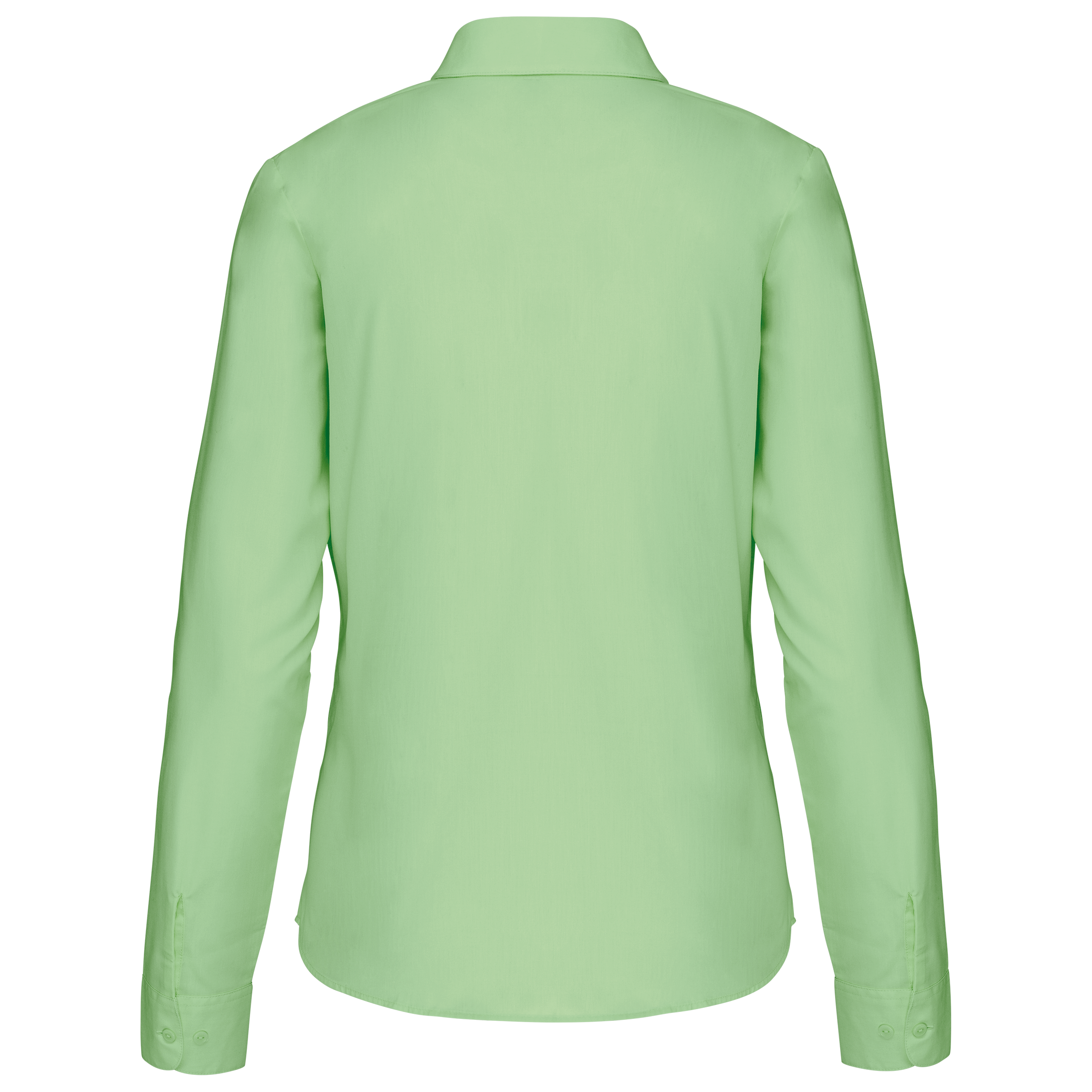 Camisa popeline poliéster / algodão de tratamento fácil de senhora - Pistachio Green
