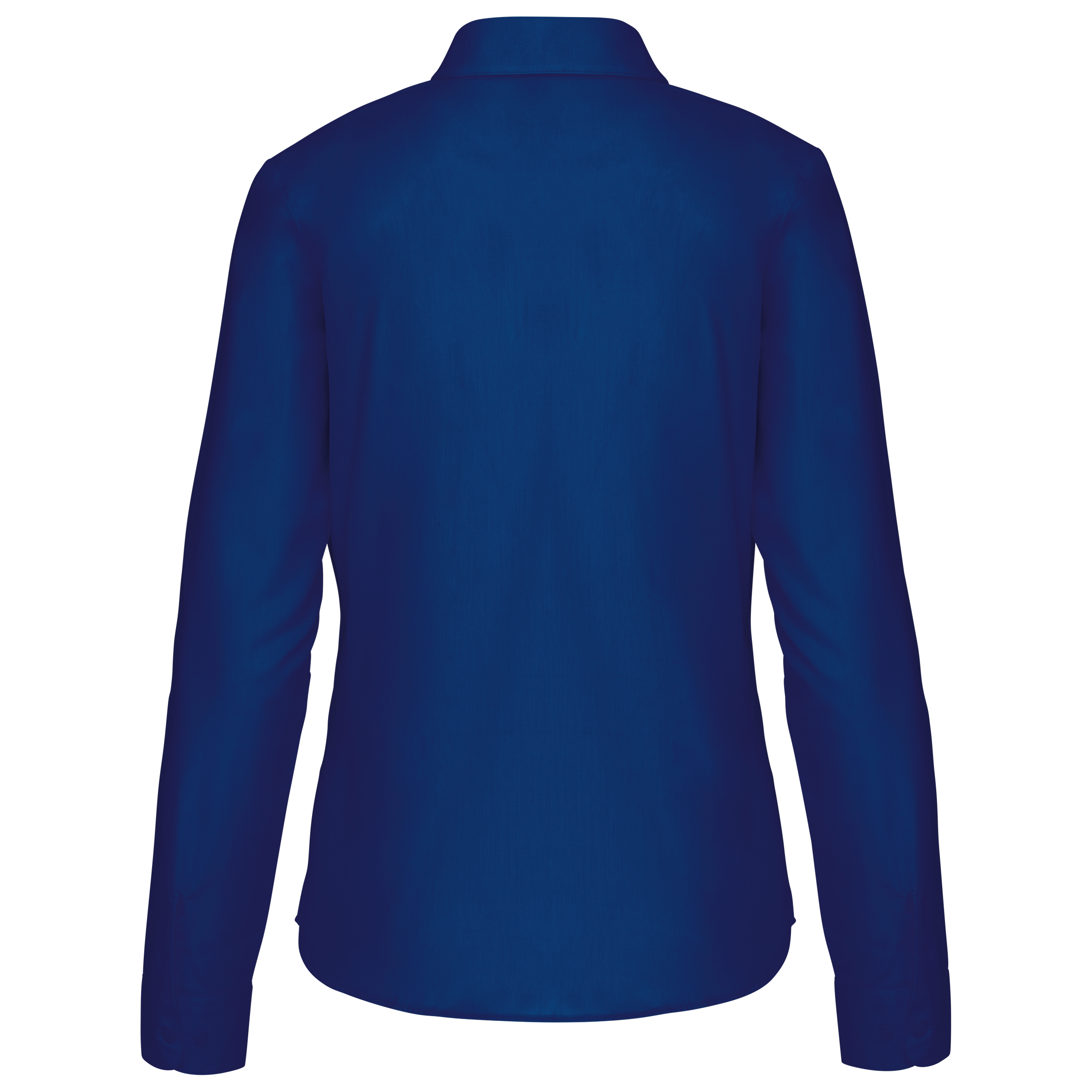 Camisa popeline poliéster / algodão de tratamento fácil de senhora - True Indigo