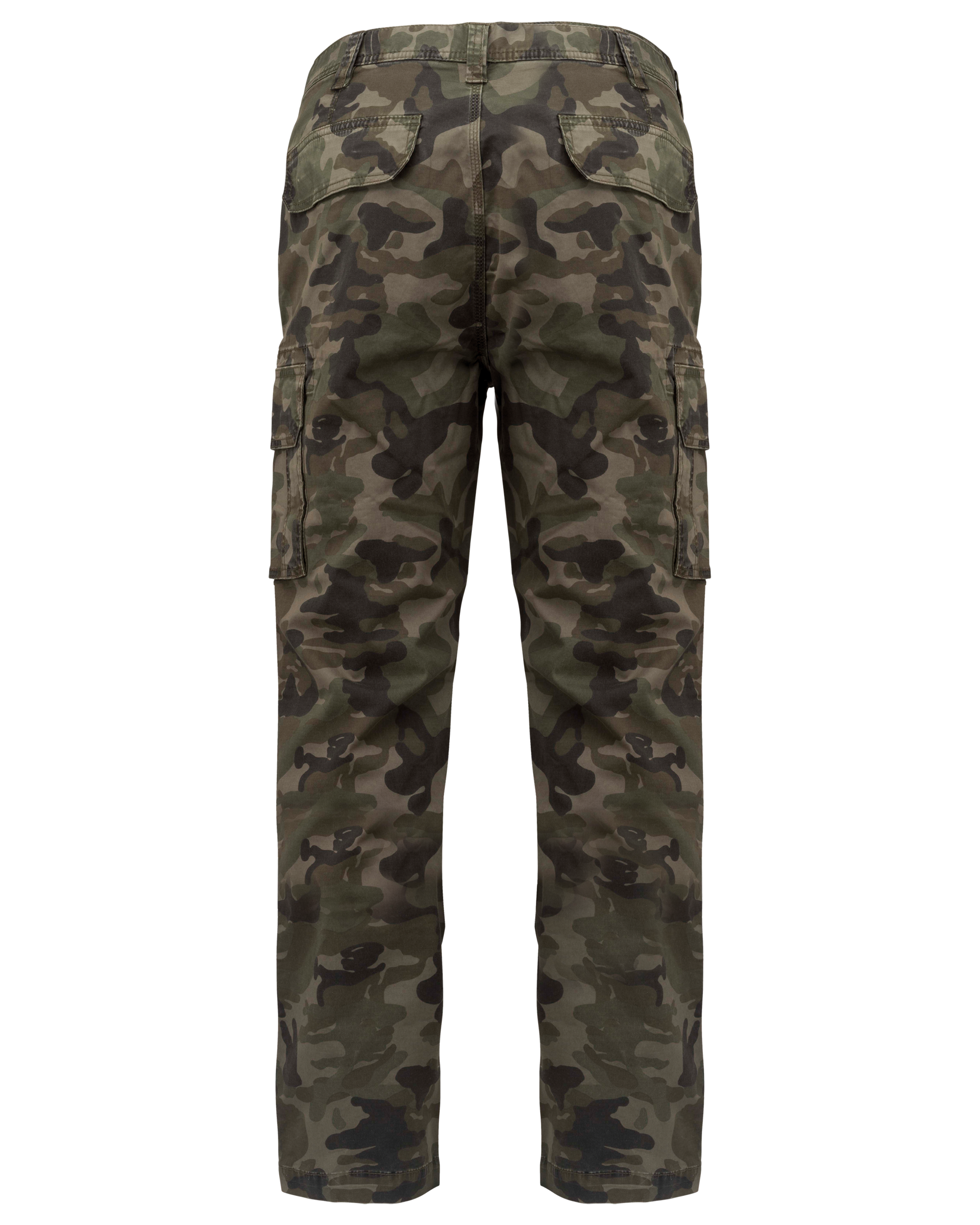 Calças multibolsos de homem - Olive Camouflage