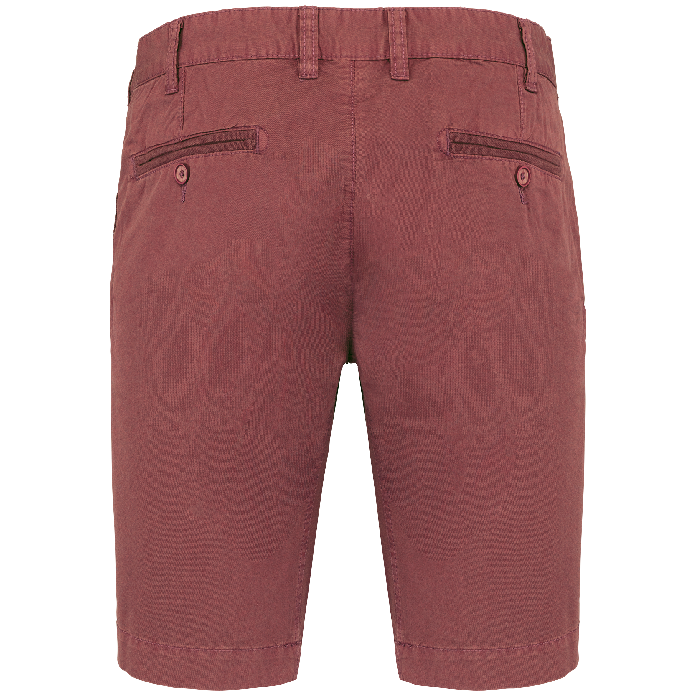 Bermuda pré-lavada de homem - Washed Marsala