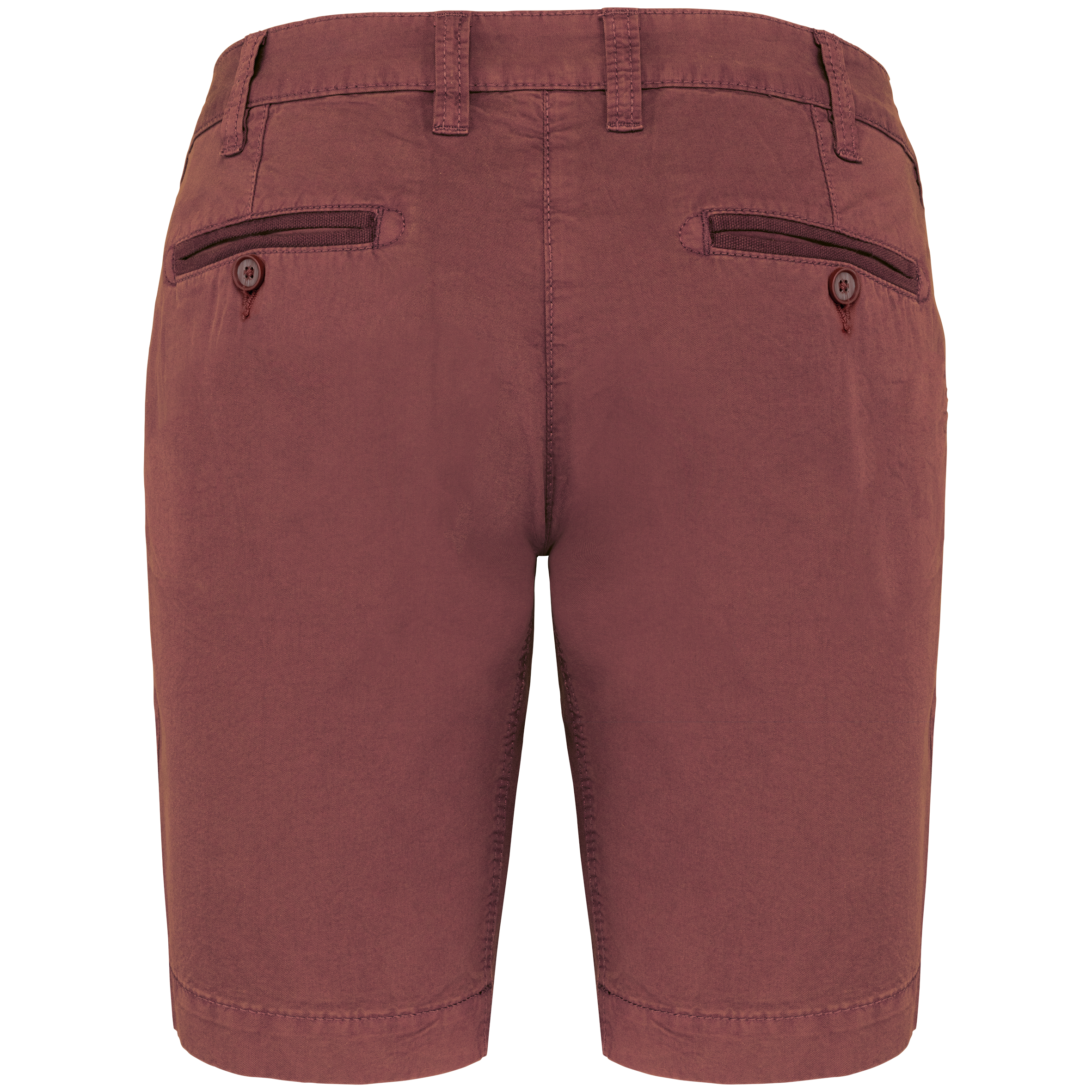 Bermuda pré-lavada de senhora - Washed Marsala