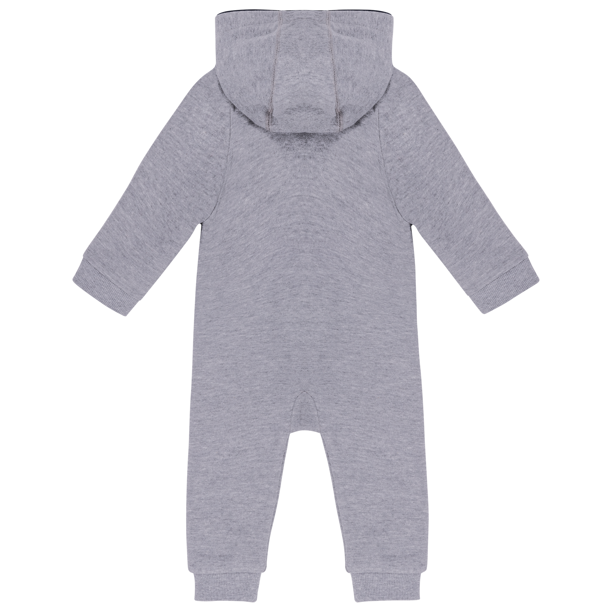 Macacão de bebé com capuz - Oxford Grey / Navy