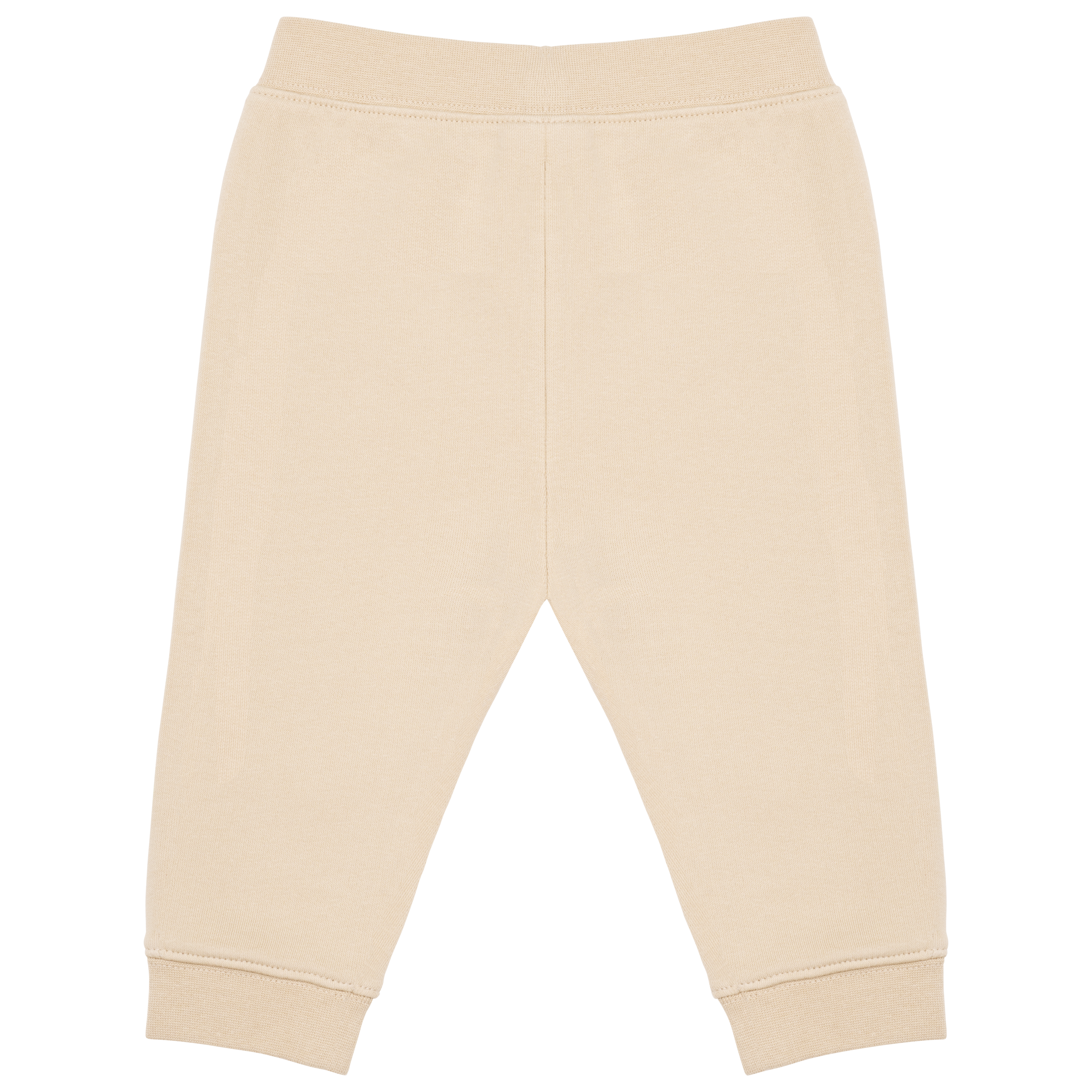 Calças cardadas eco-responsáveis de bebé - Light Sand