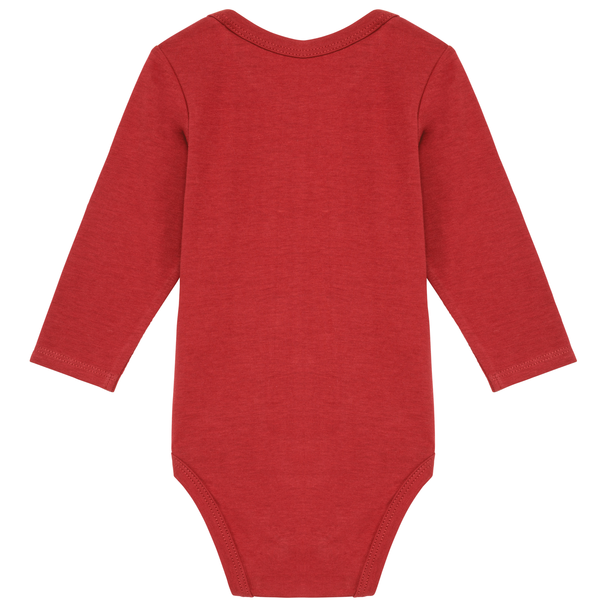 Body algodão biológico de bebé - Terracotta Red