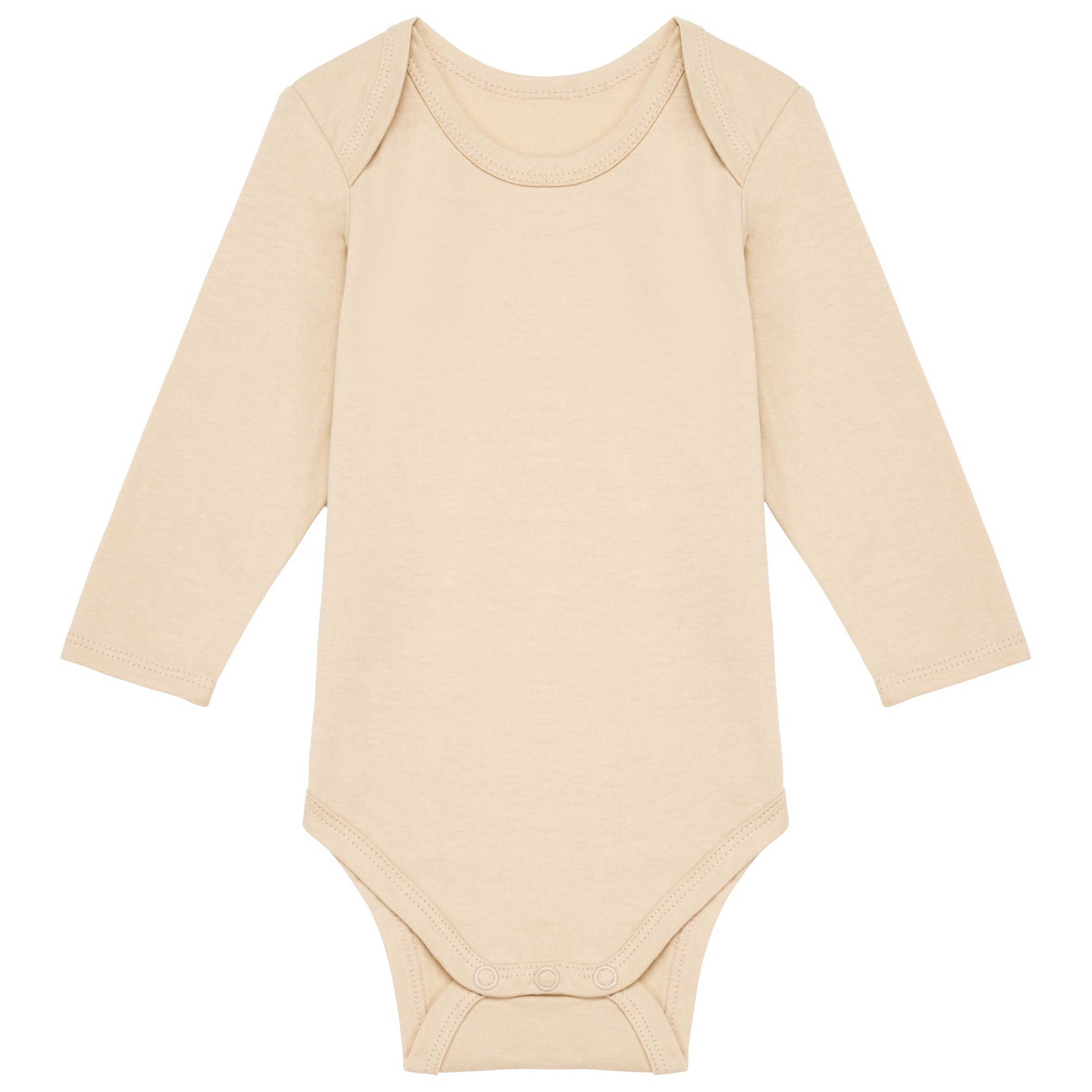 Body algodão biológico de bebé — Bege Frente