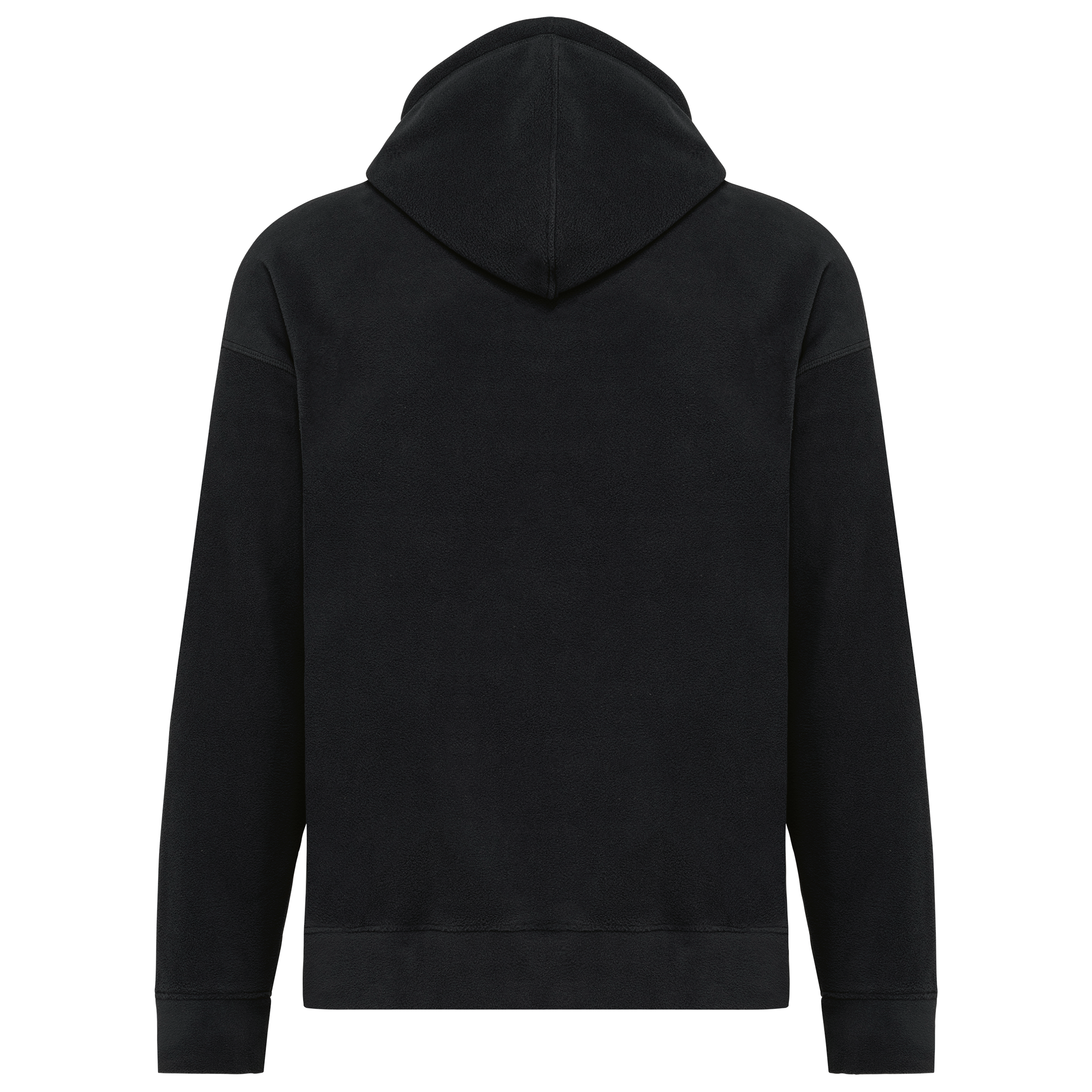 Sweatshirt com capuz oversize em polar reciclado unissexo - Black