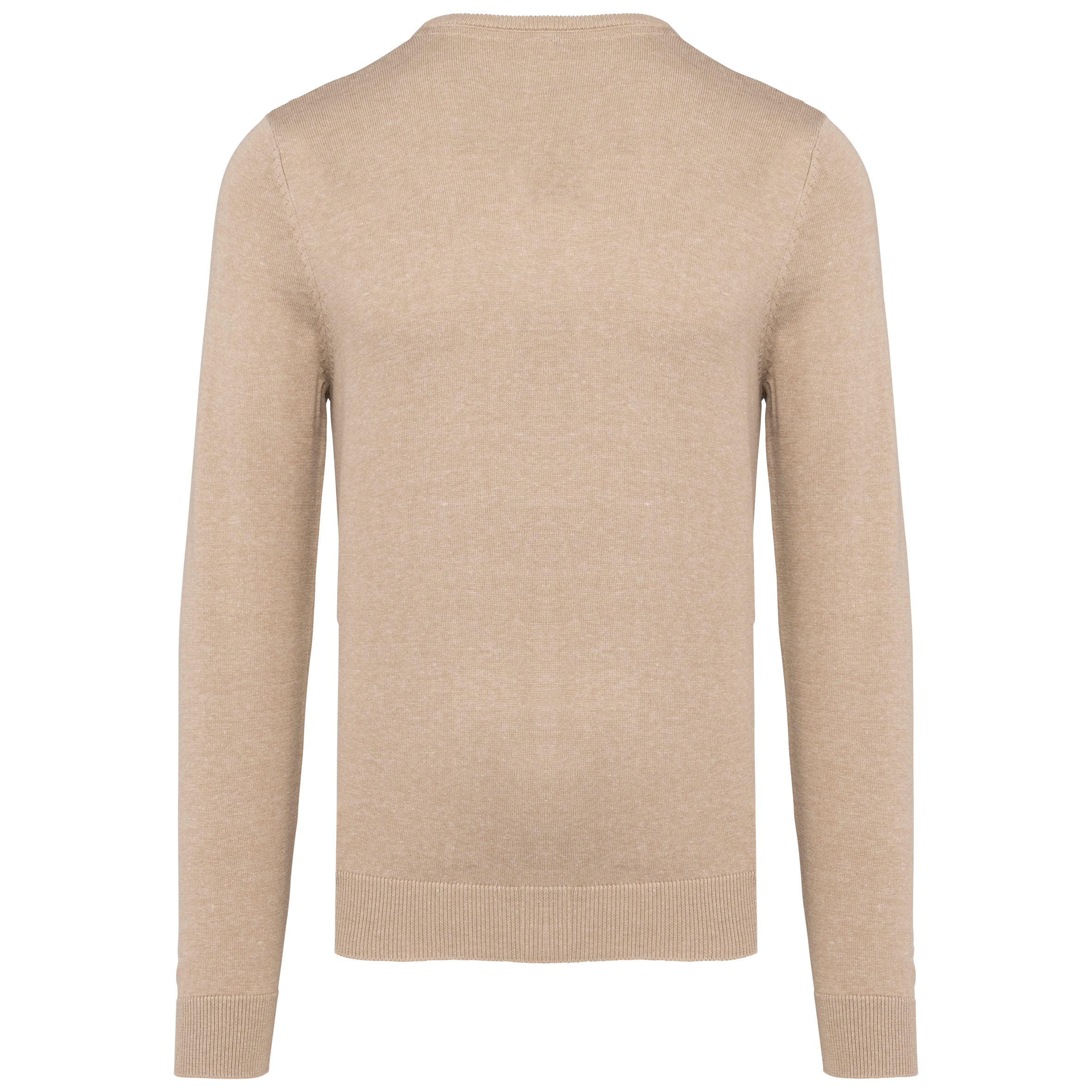 Pullover decote V - Beige heather