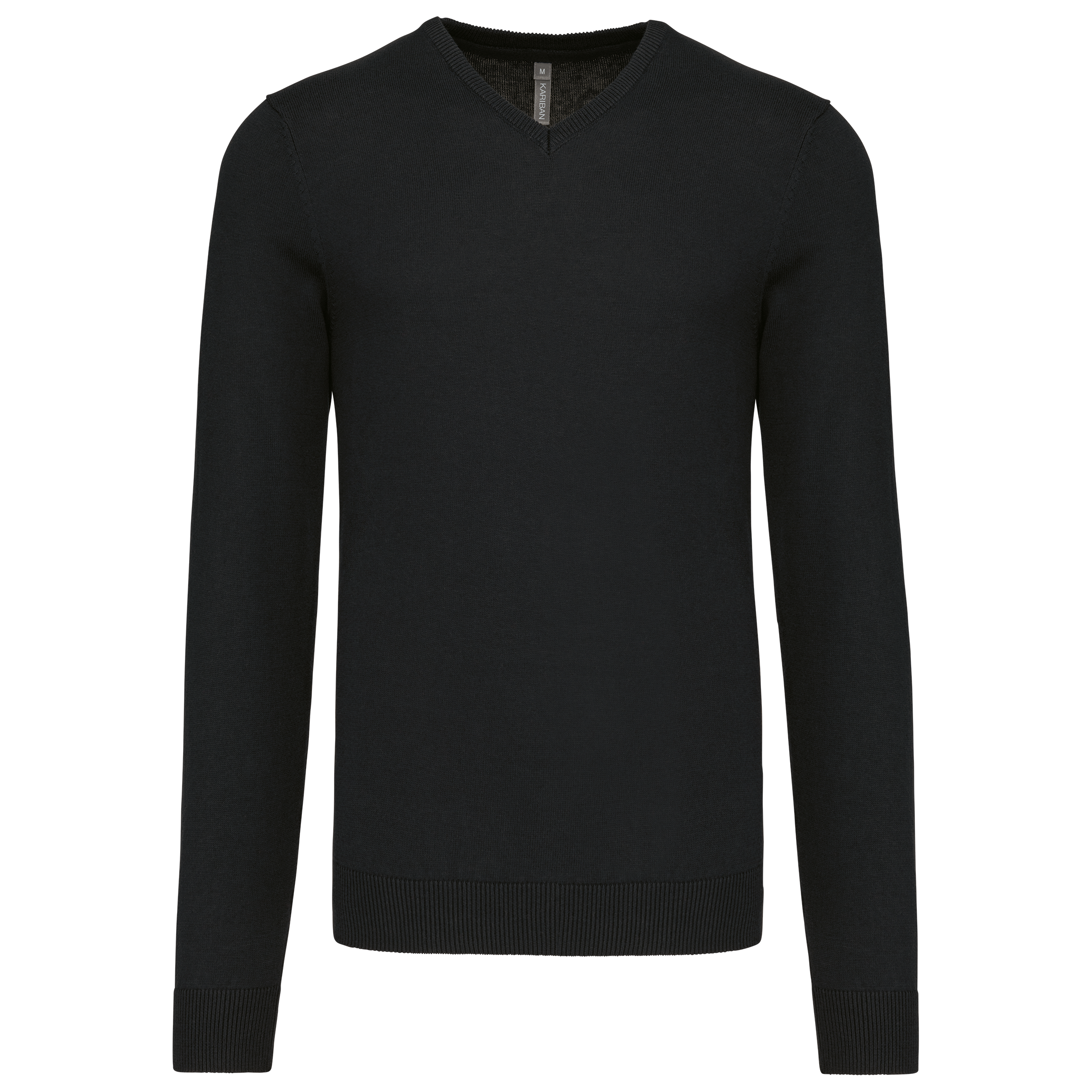 Pullover decote V — Preto Frente