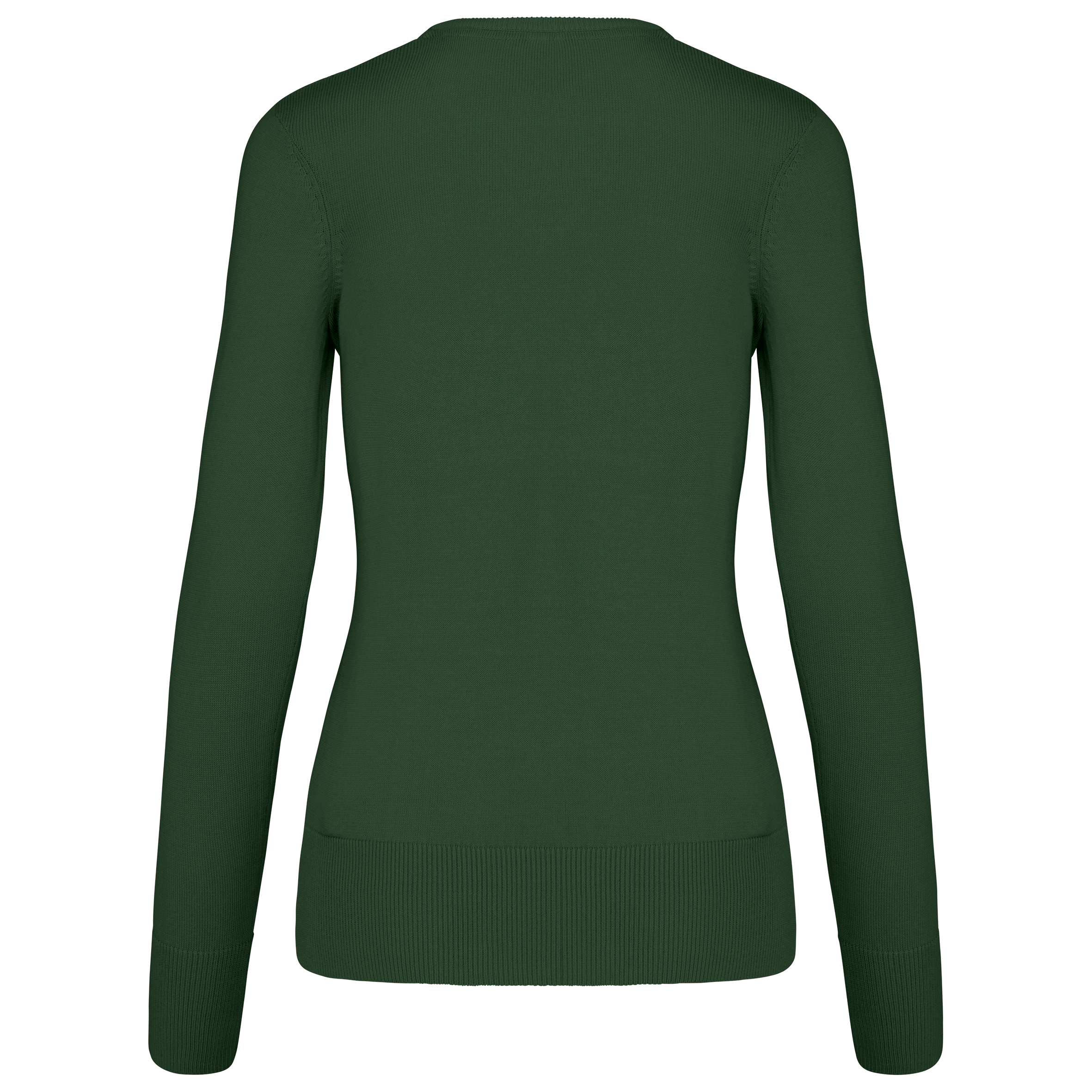 Pullover de senhora decote V - Forest Green