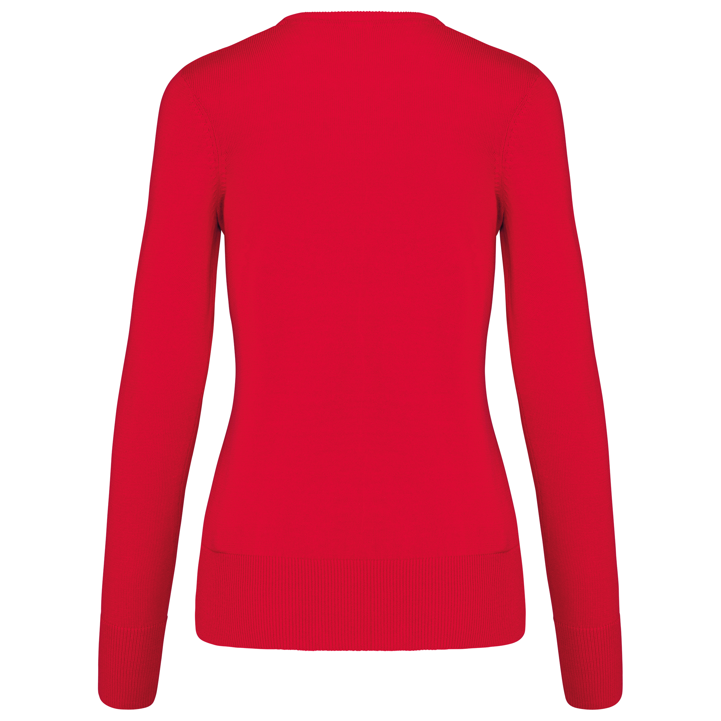 Pullover de senhora decote V - Red