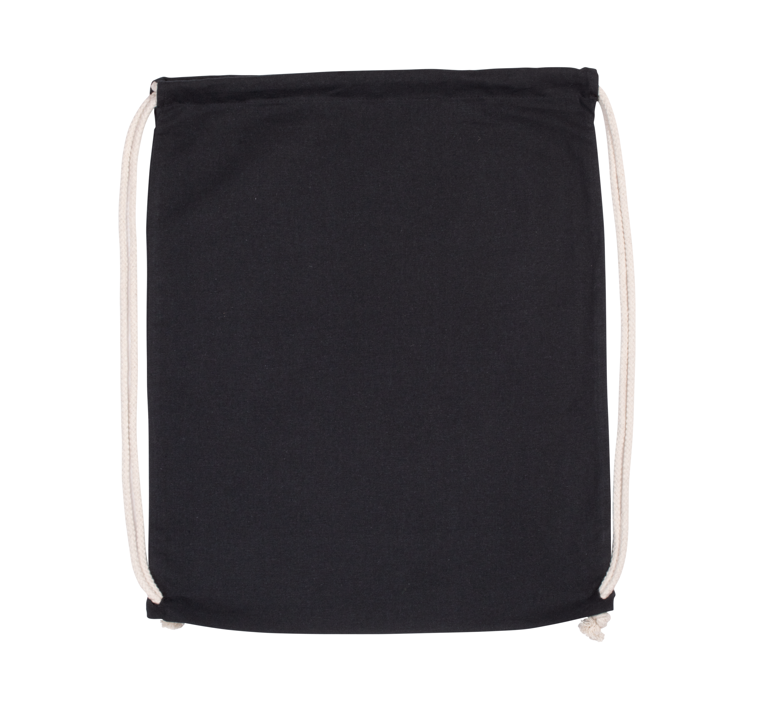 Mochila em algodão biológico com cordões - Black