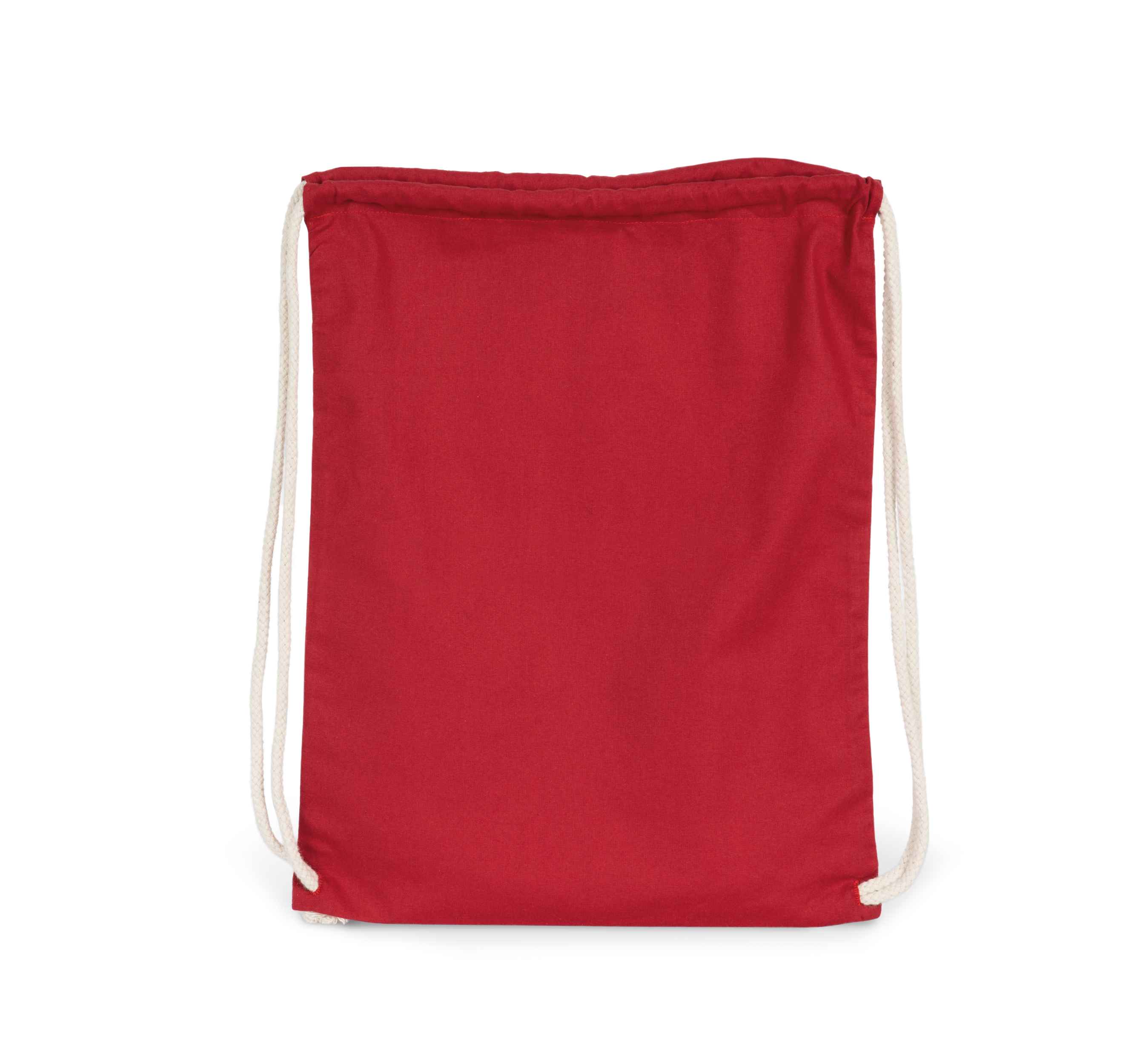 Mochila em algodão biológico com cordões - Hibiscus Red