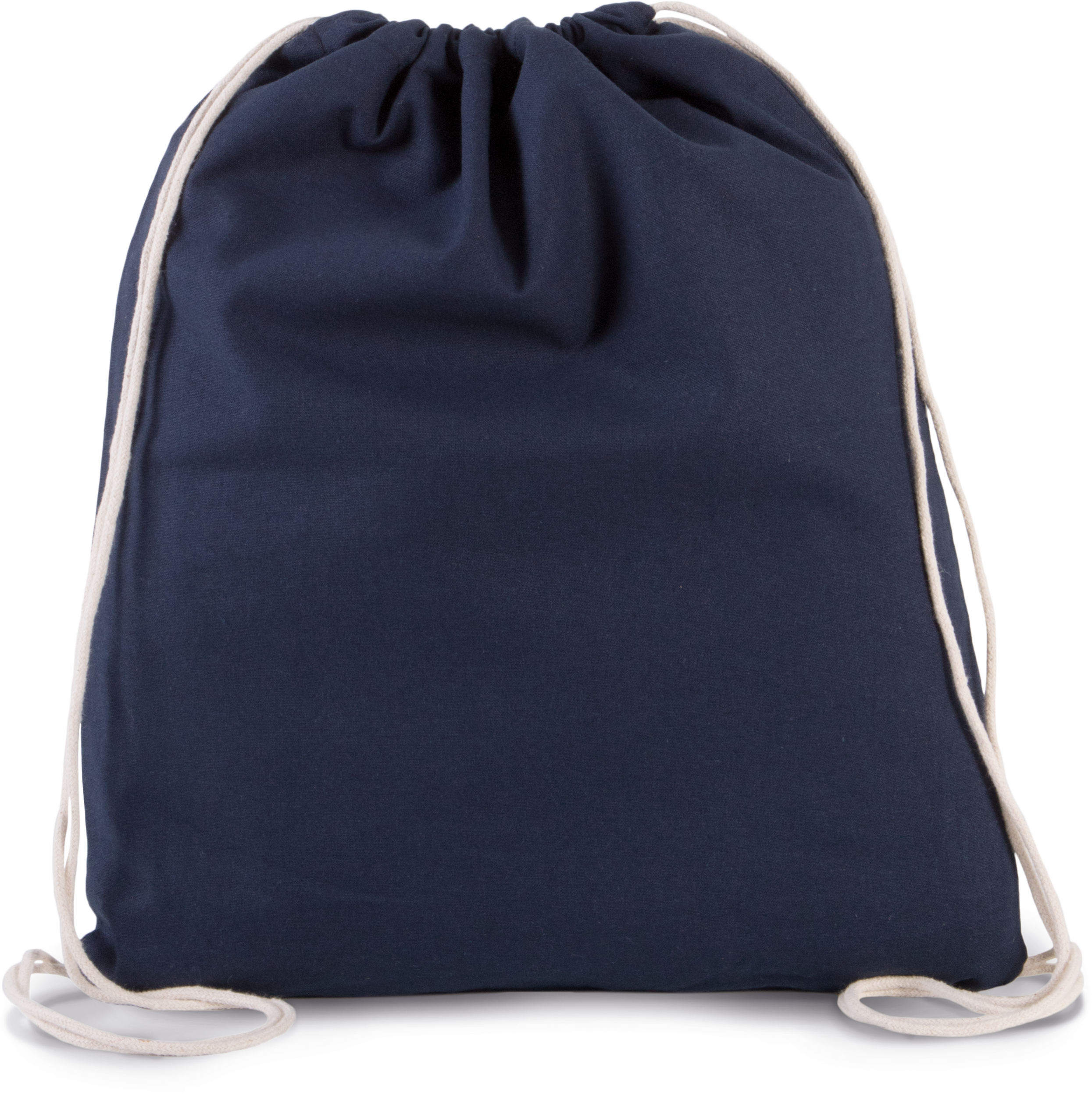 Mochila pequena em algodão biológico com cordões - Navy