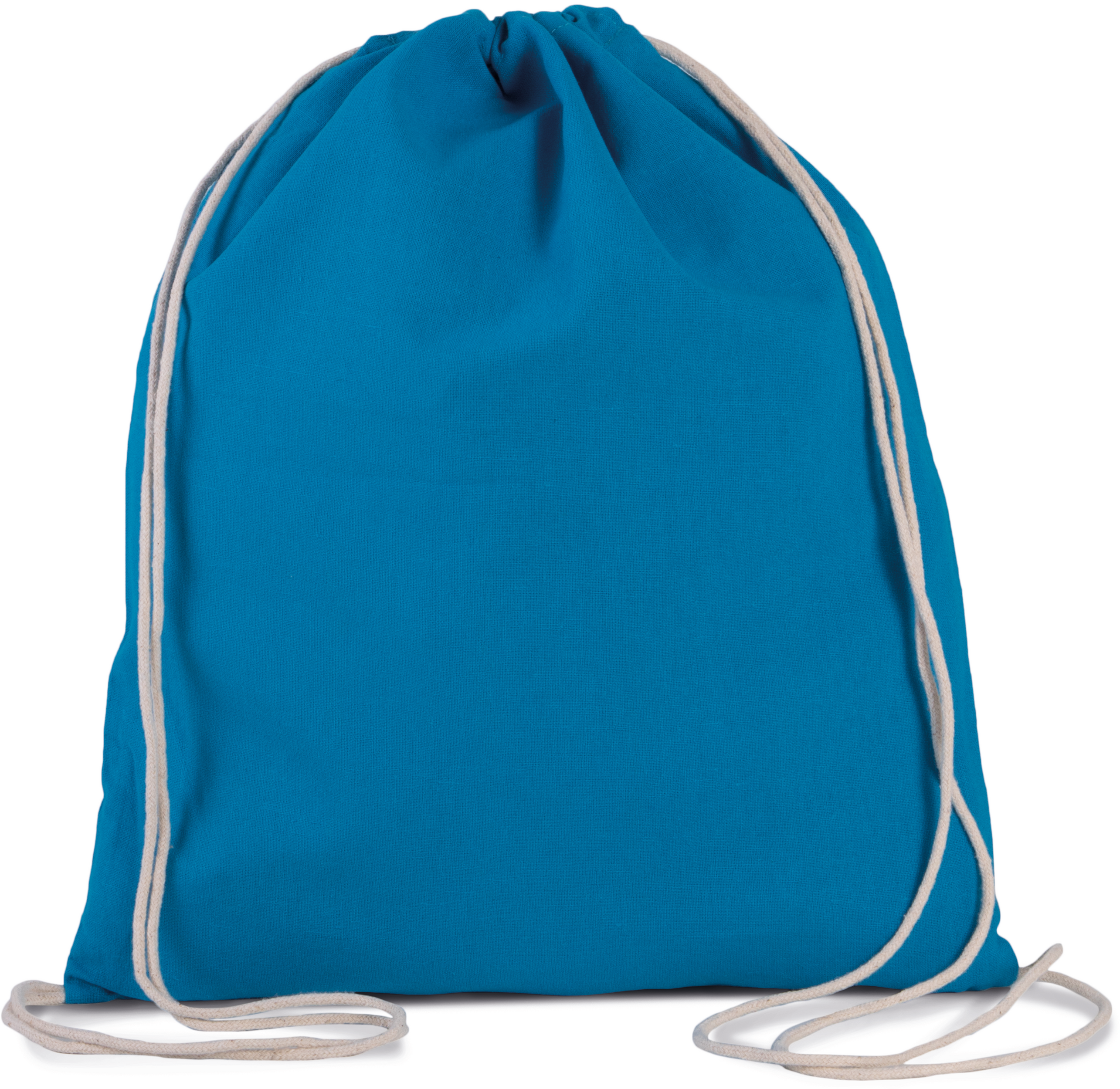 Mochila pequena em algodão biológico com cordões - Tropical Blue