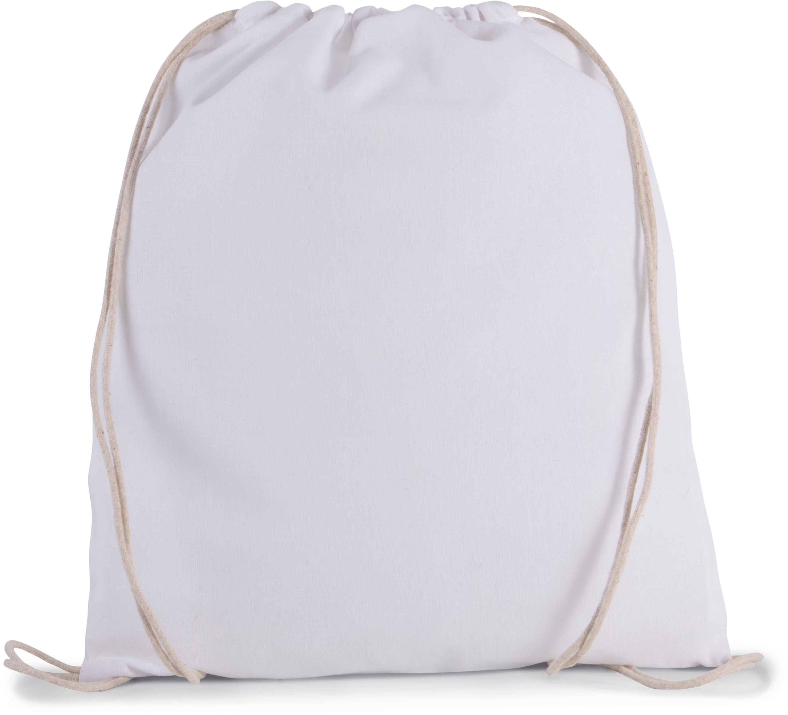 Mochila pequena em algodão biológico com cordões - White