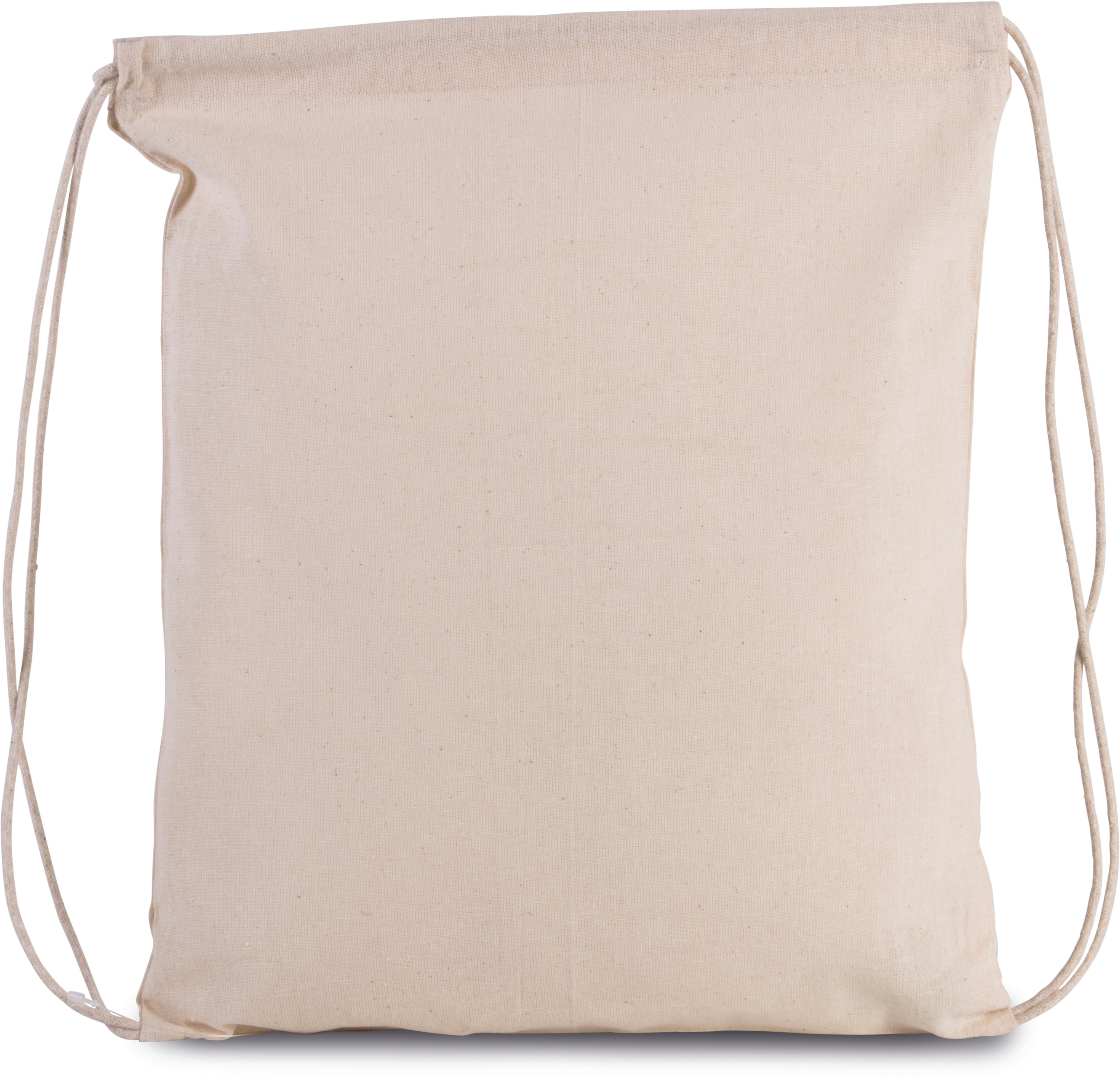 Mochila pequena em algodão biológico com cordões - Natural