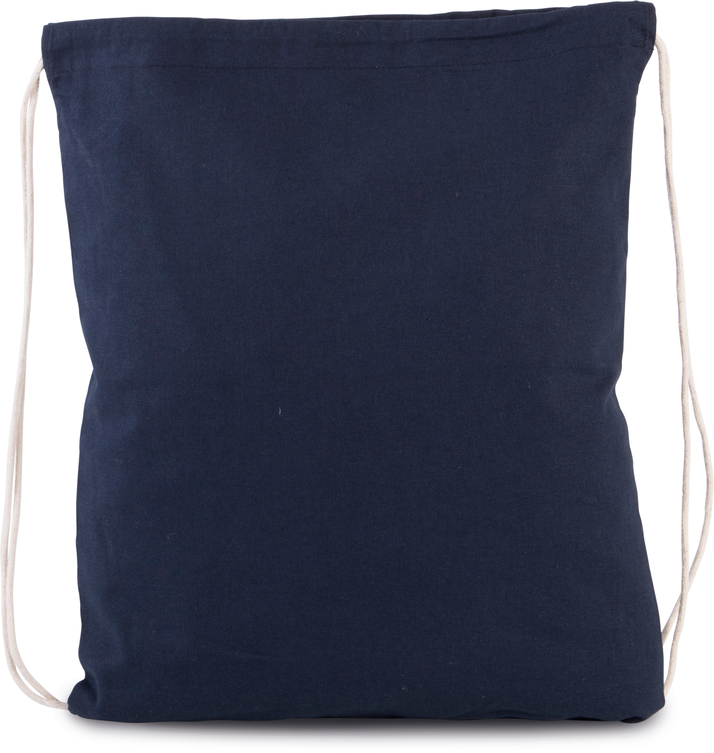 Mochila pequena em algodão biológico com cordões - NAVY