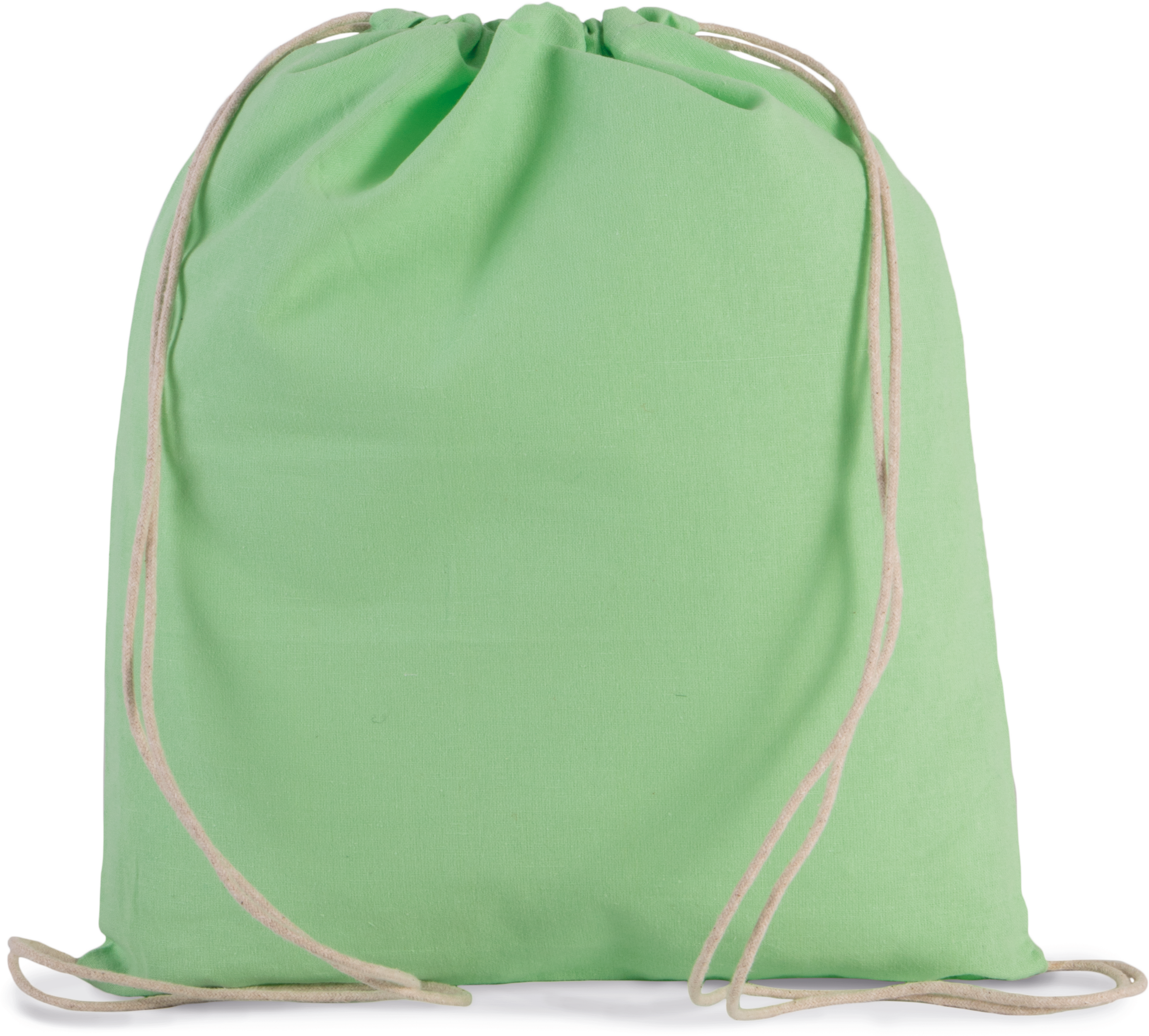 Mochila pequena em algodão biológico com cordões - Pistachio Green