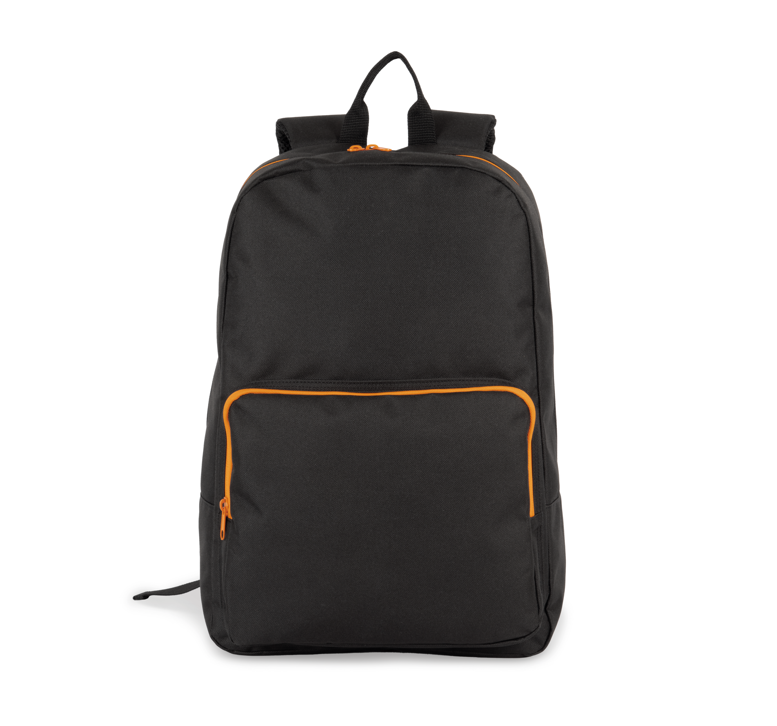 Mochila com fecho éclair em contraste - Black / Orange