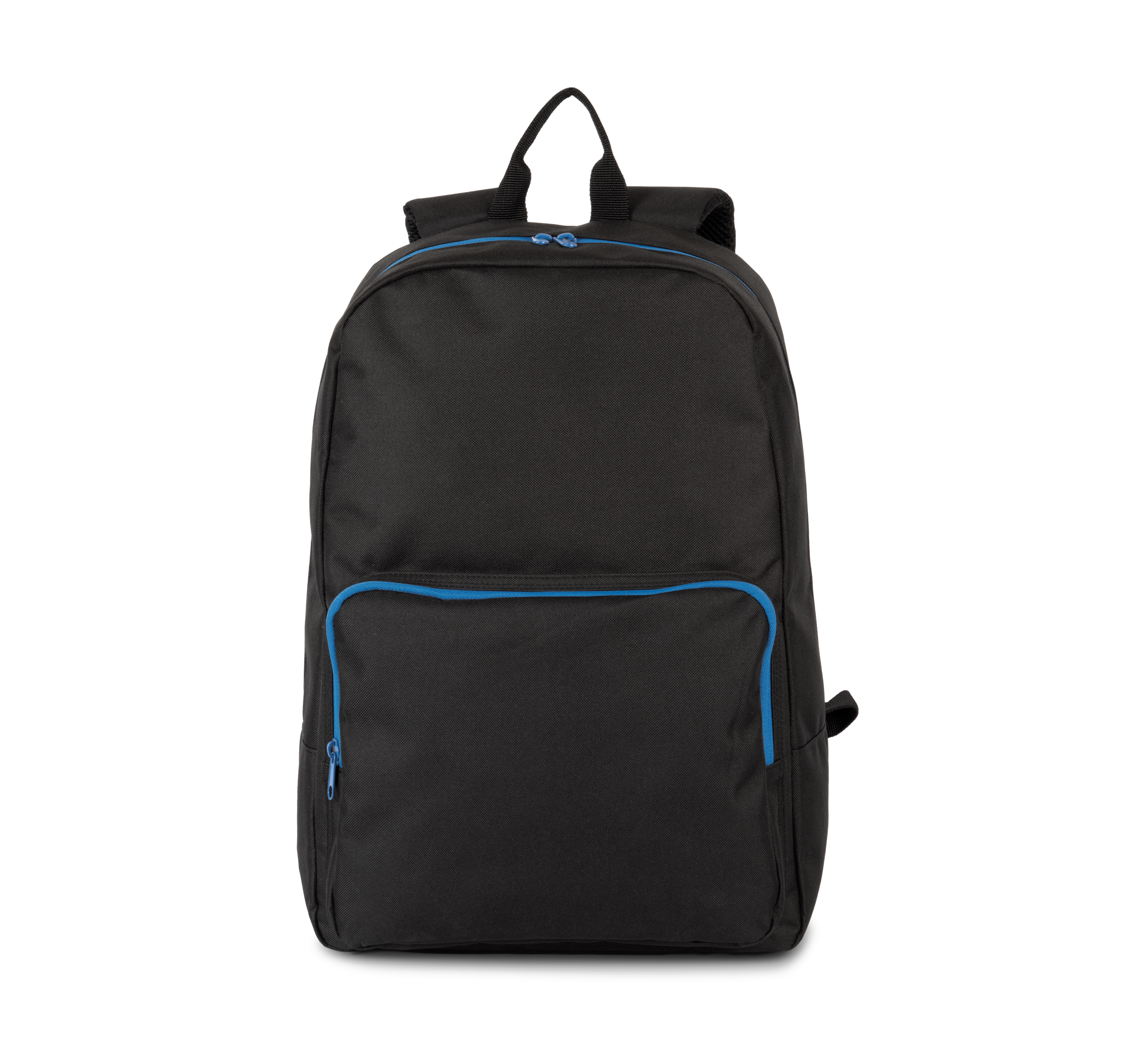 Mochila com fecho éclair em contraste - Black / Royal Blue