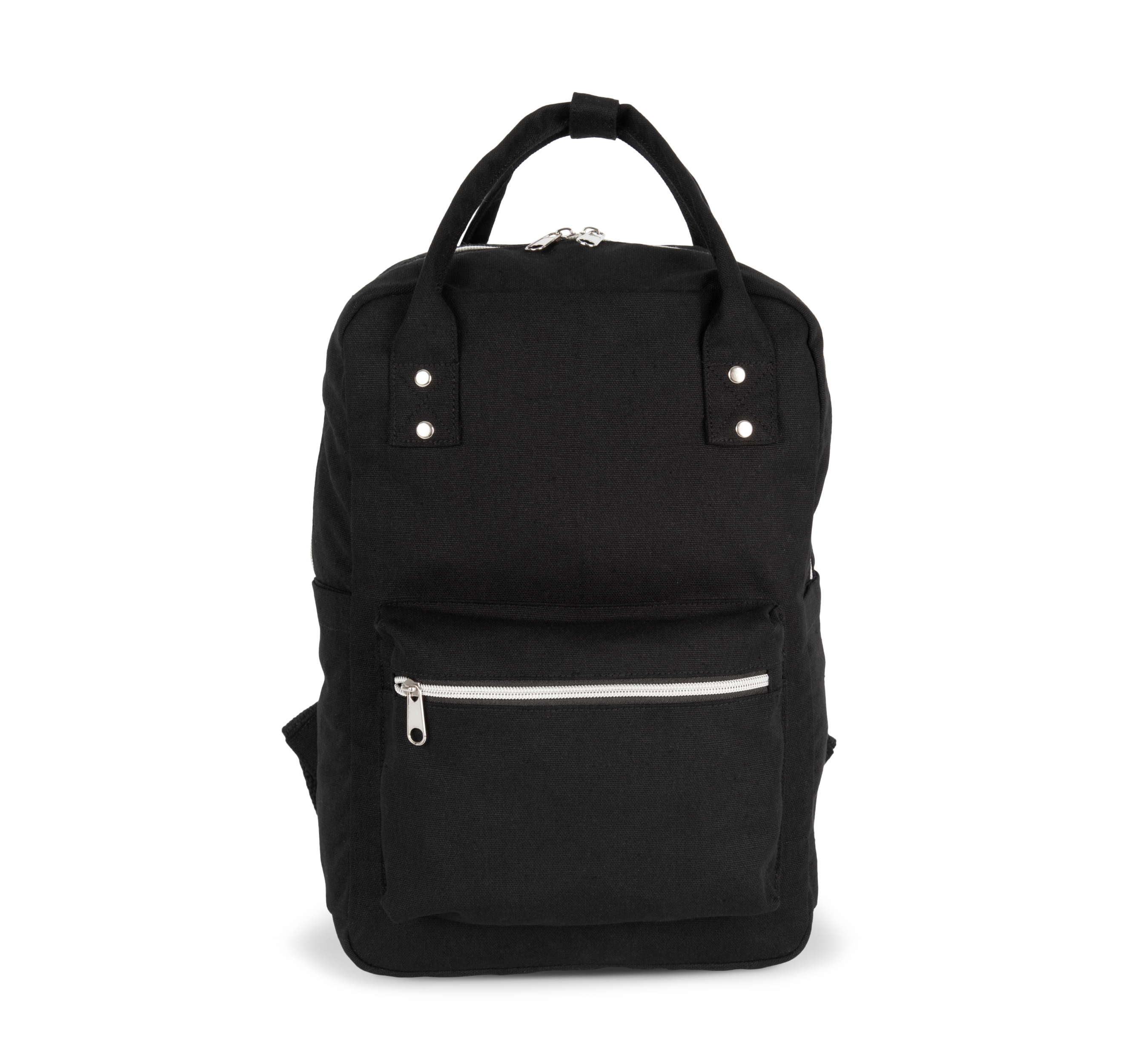 Mochila estilo urbano com pegas — Preto Frente