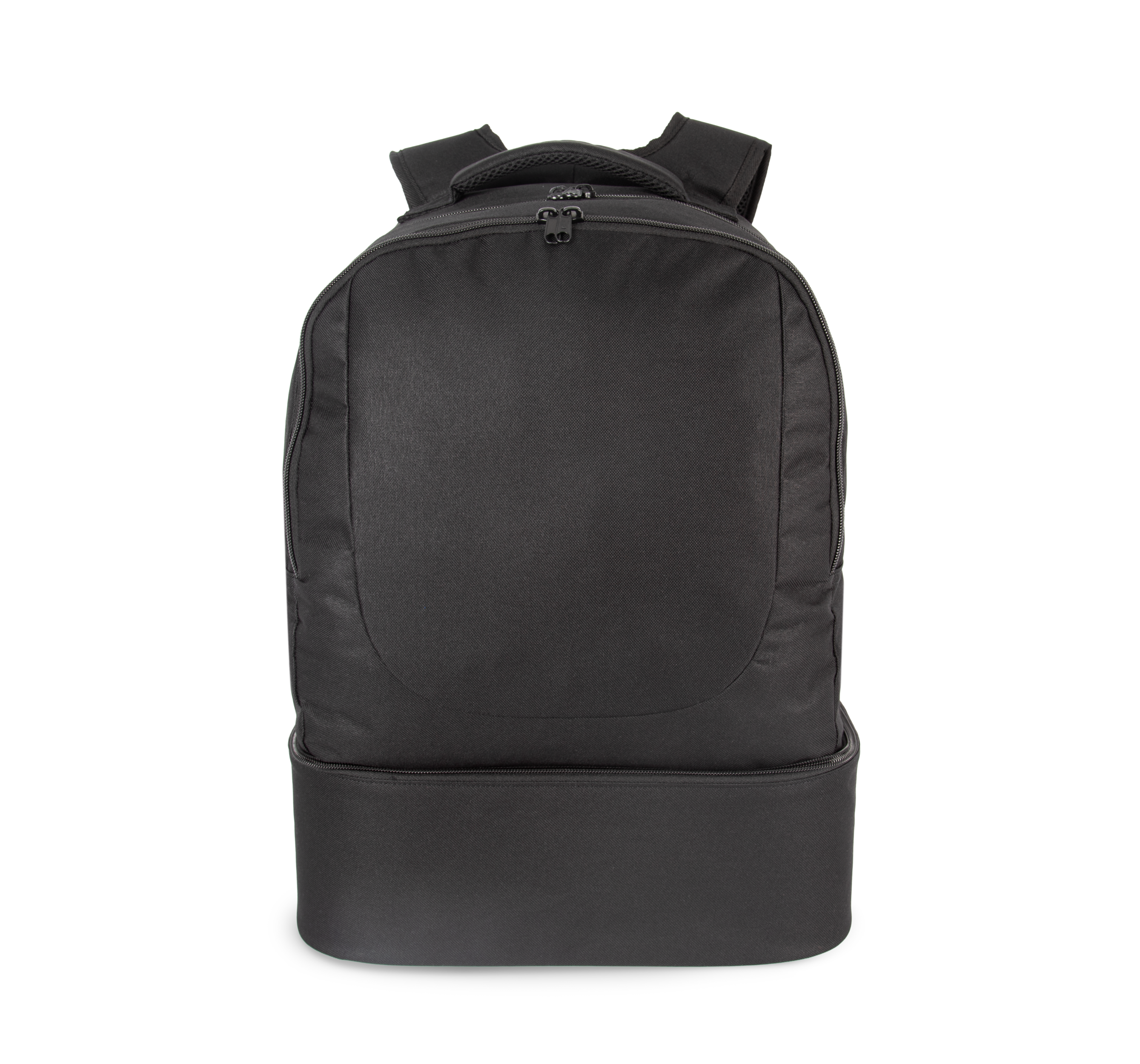 Mochila para desportos de equipa com fundo rígido — Preto Frente