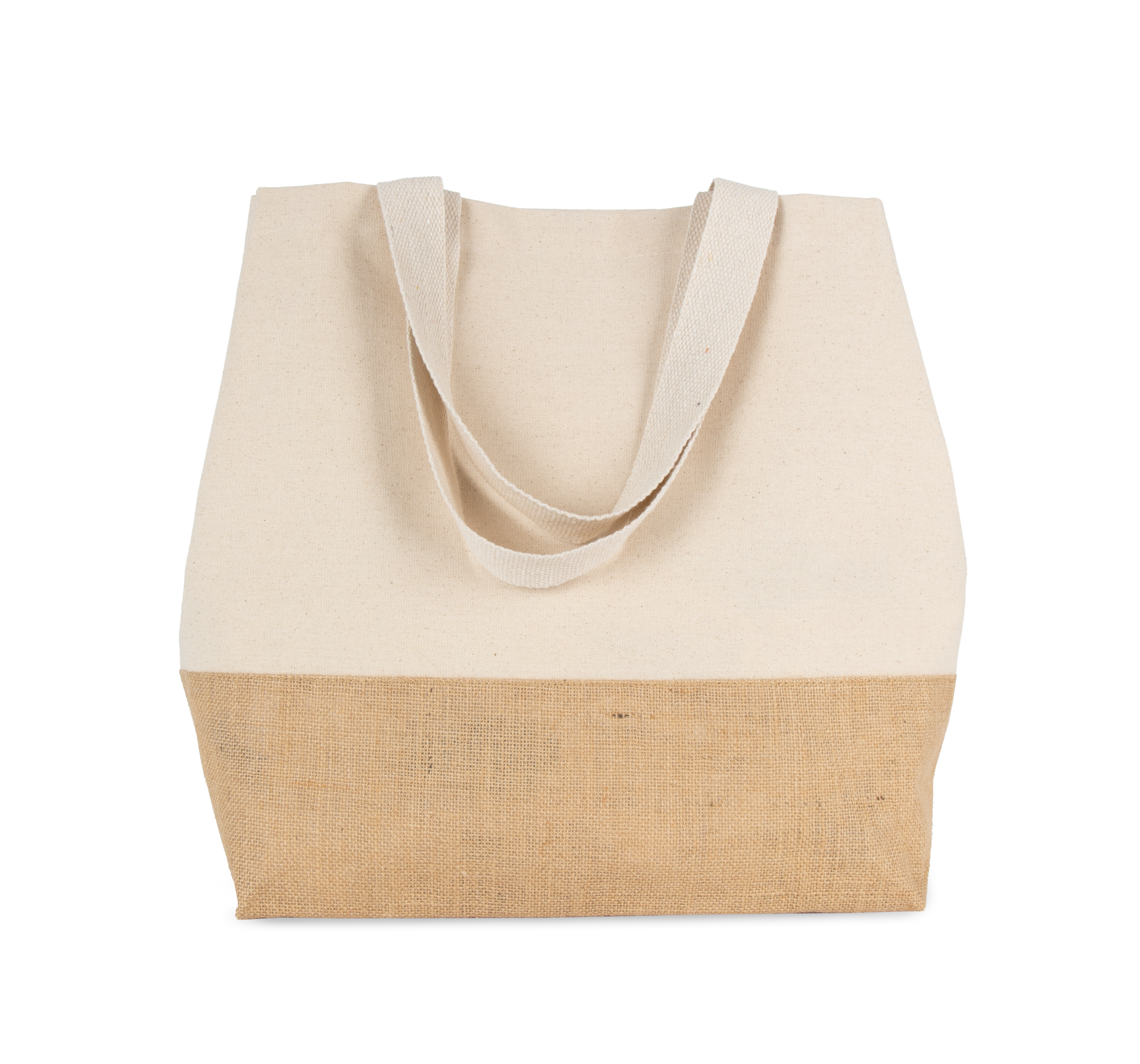 Saco de compras em algodão e juta - Natural