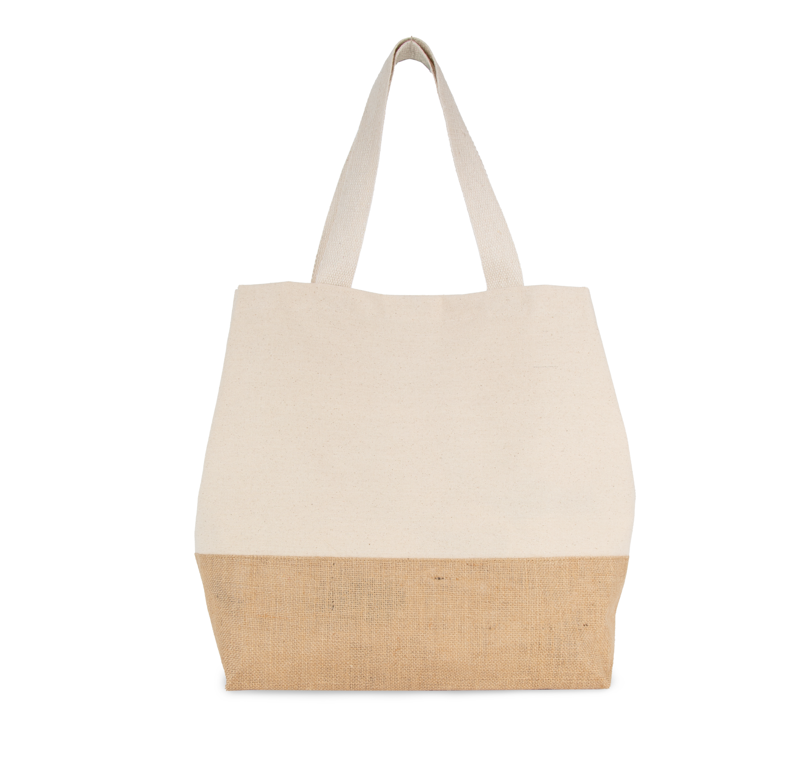 Saco de compras em algodão e juta - Natural