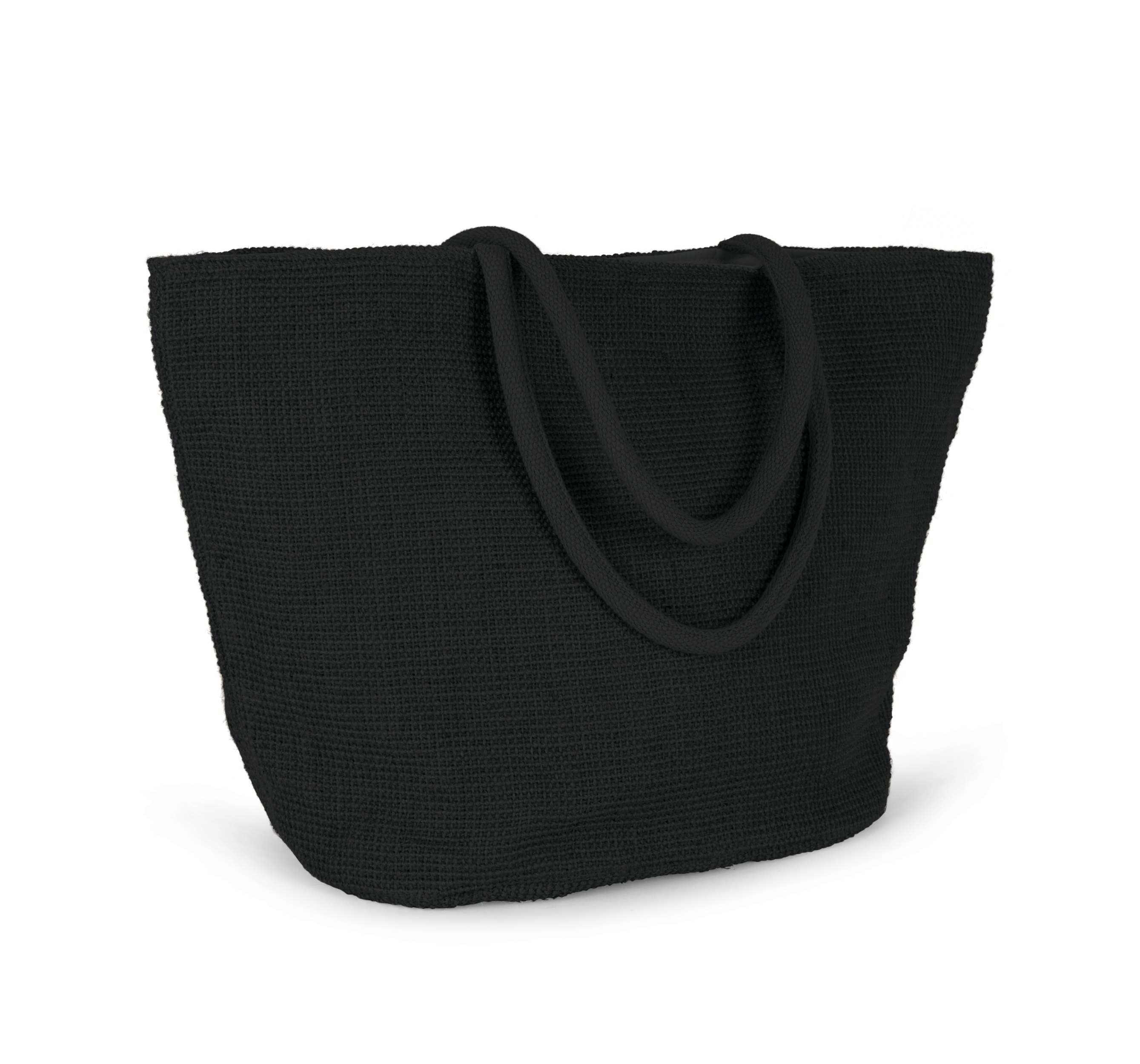 Sac shopping en fils de jute tressée, effet toile tricotée