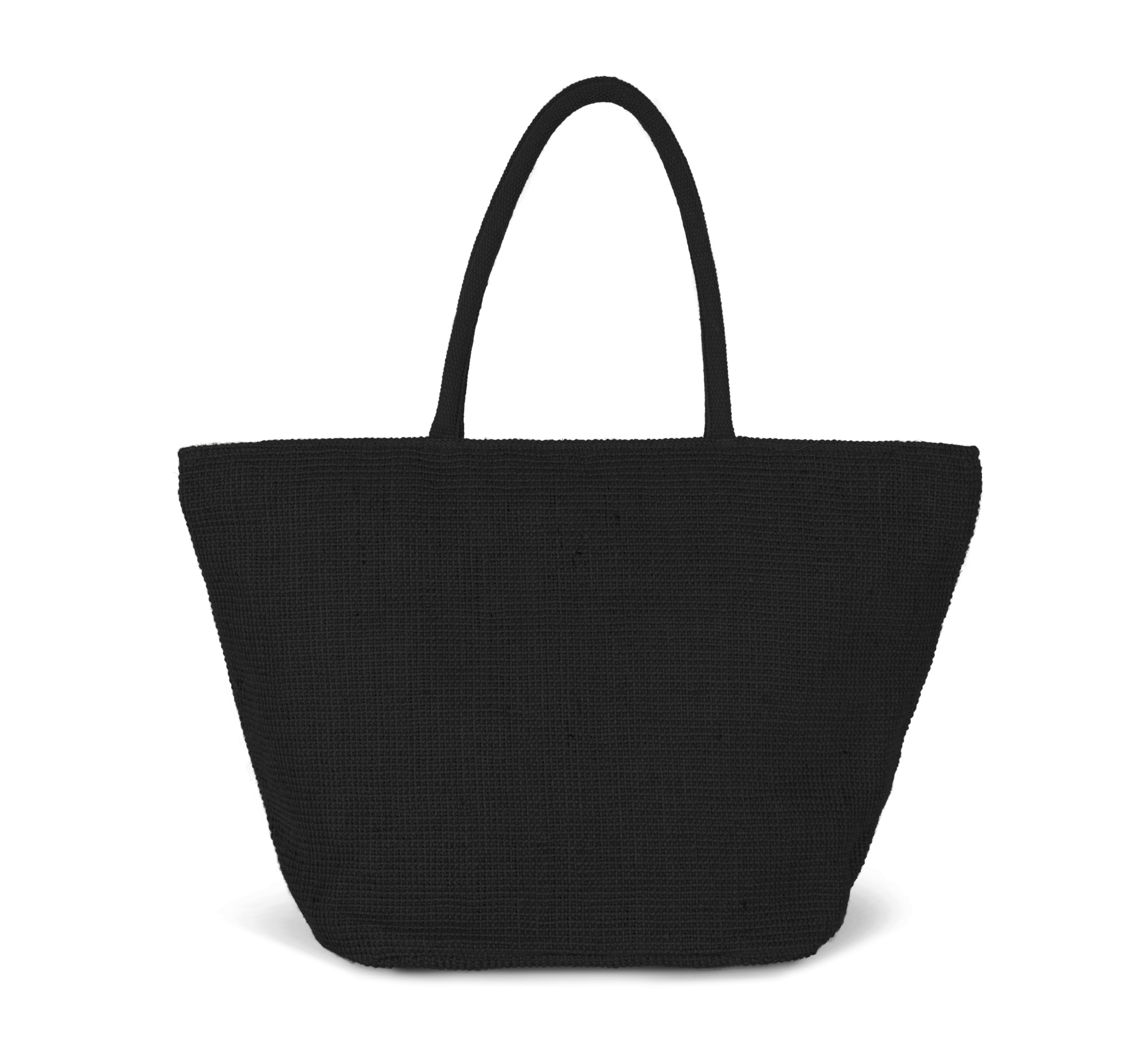 Saco de compras em juta entrançada, efeito tricotado - Black