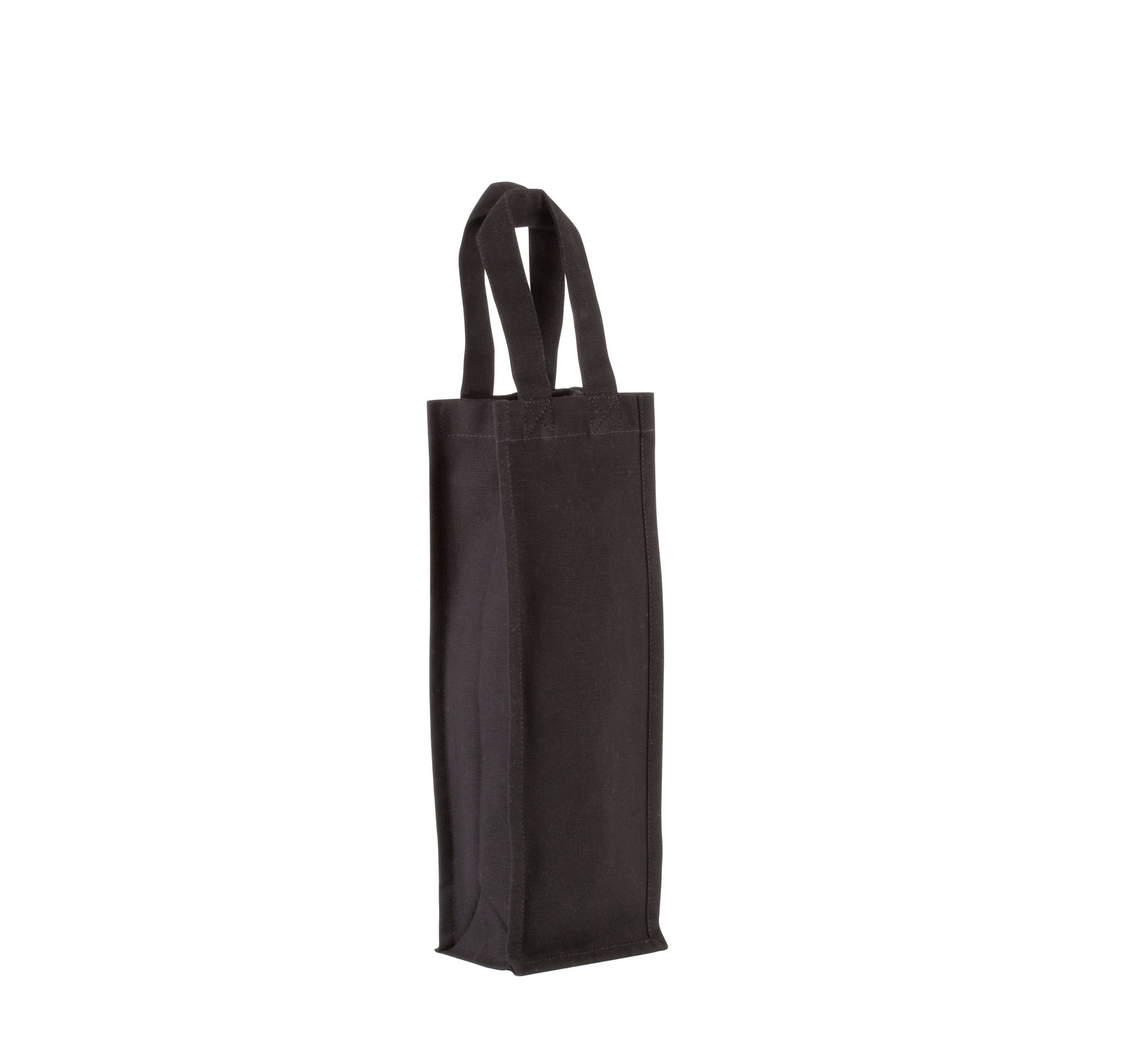 Saco porta-garrafa em algodão canvas - Black