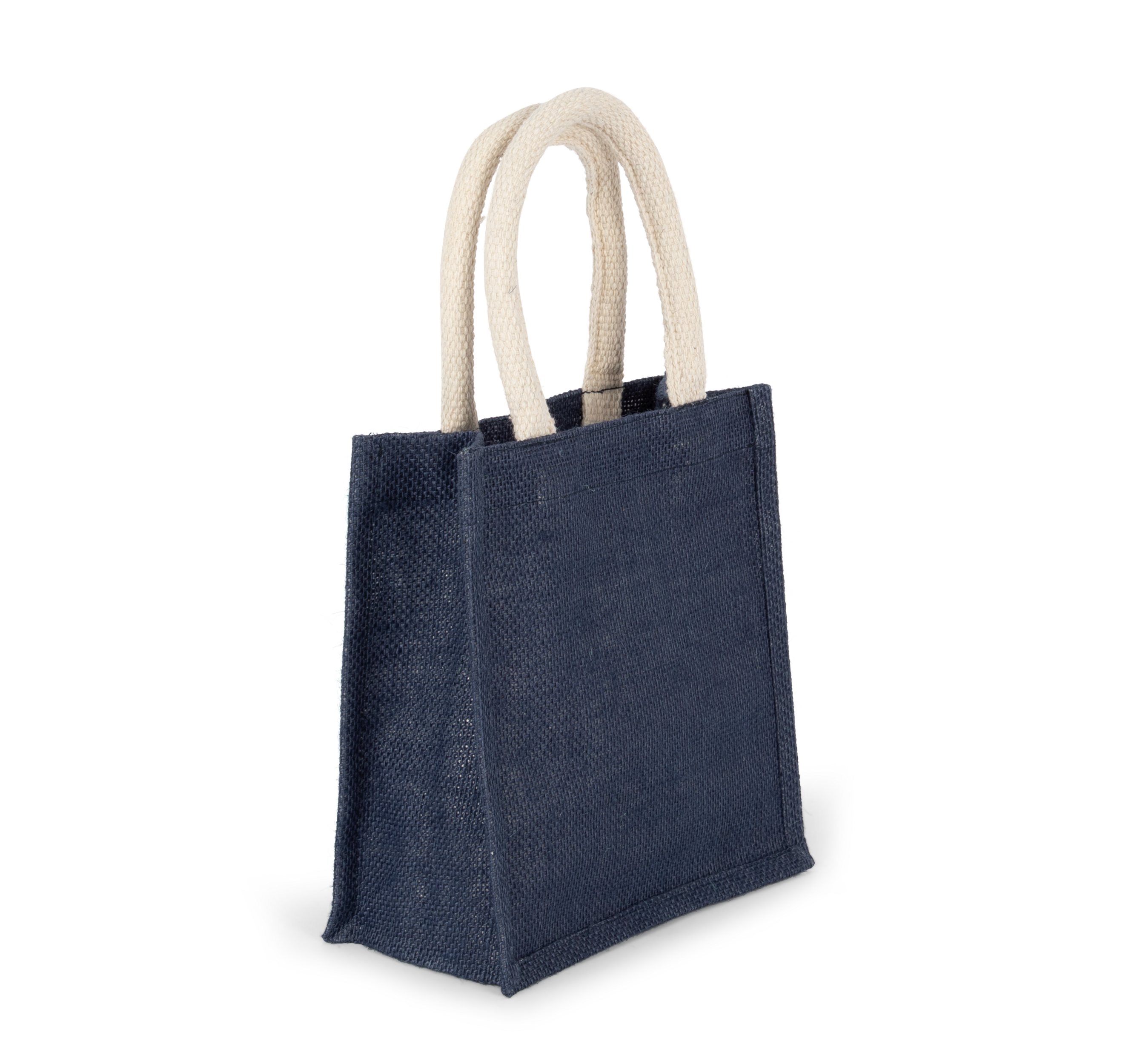 Bolsa estilo tote de tela de yute, modelo pequeño