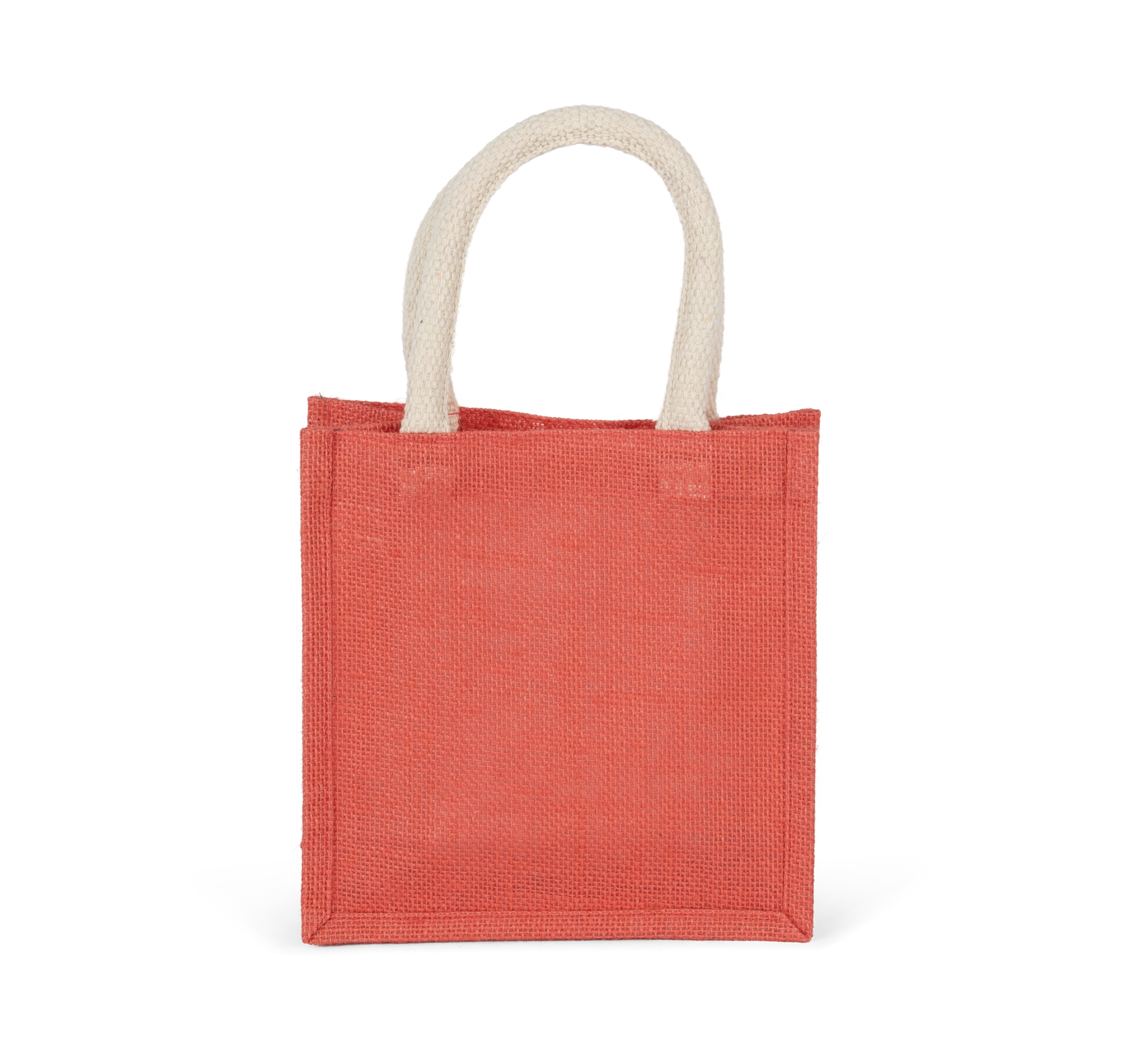 Saco de compras em juta – modelo pequeno - True Coral