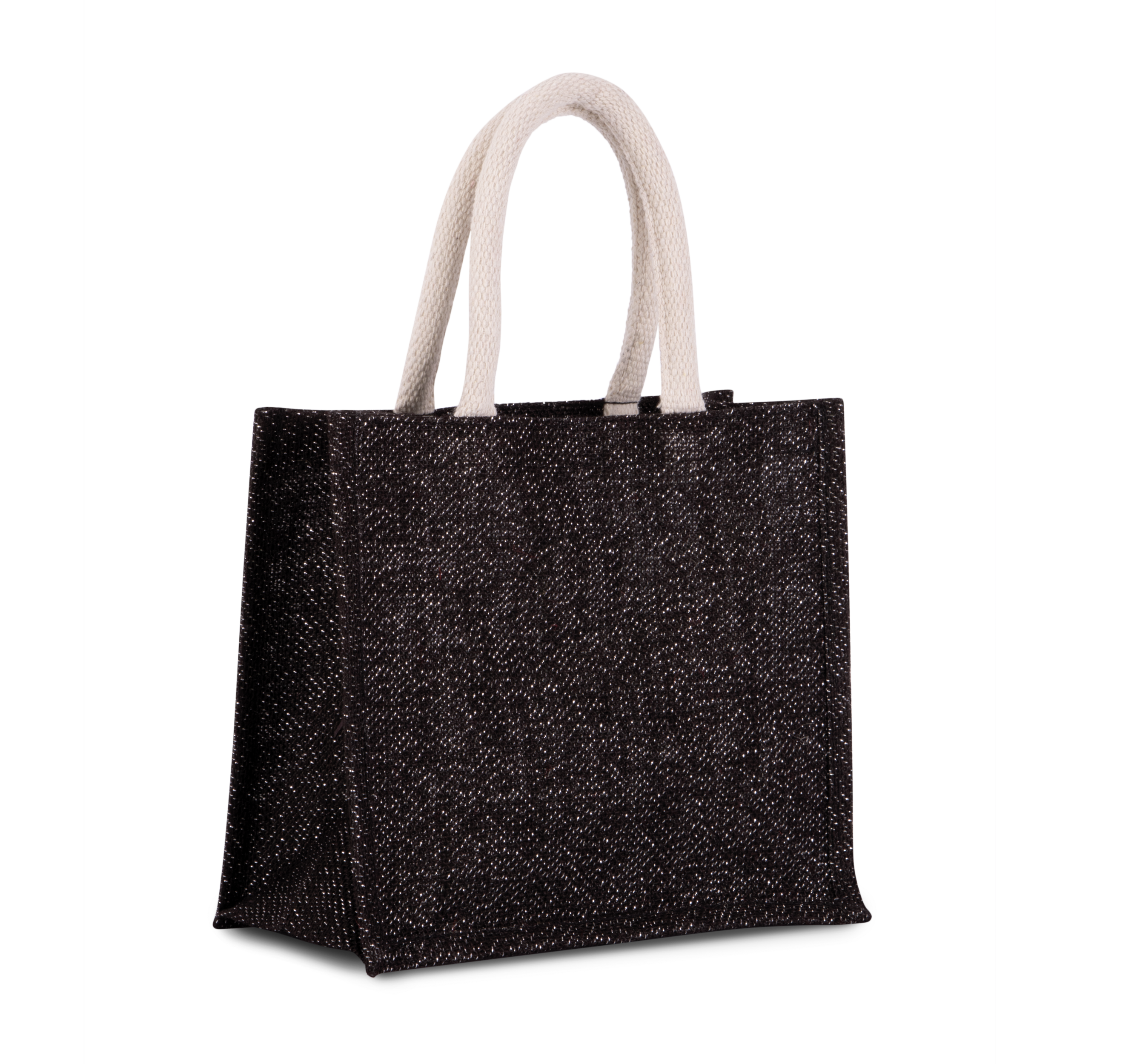 Bolsa estilo tote de tela de yute, modelo mediano